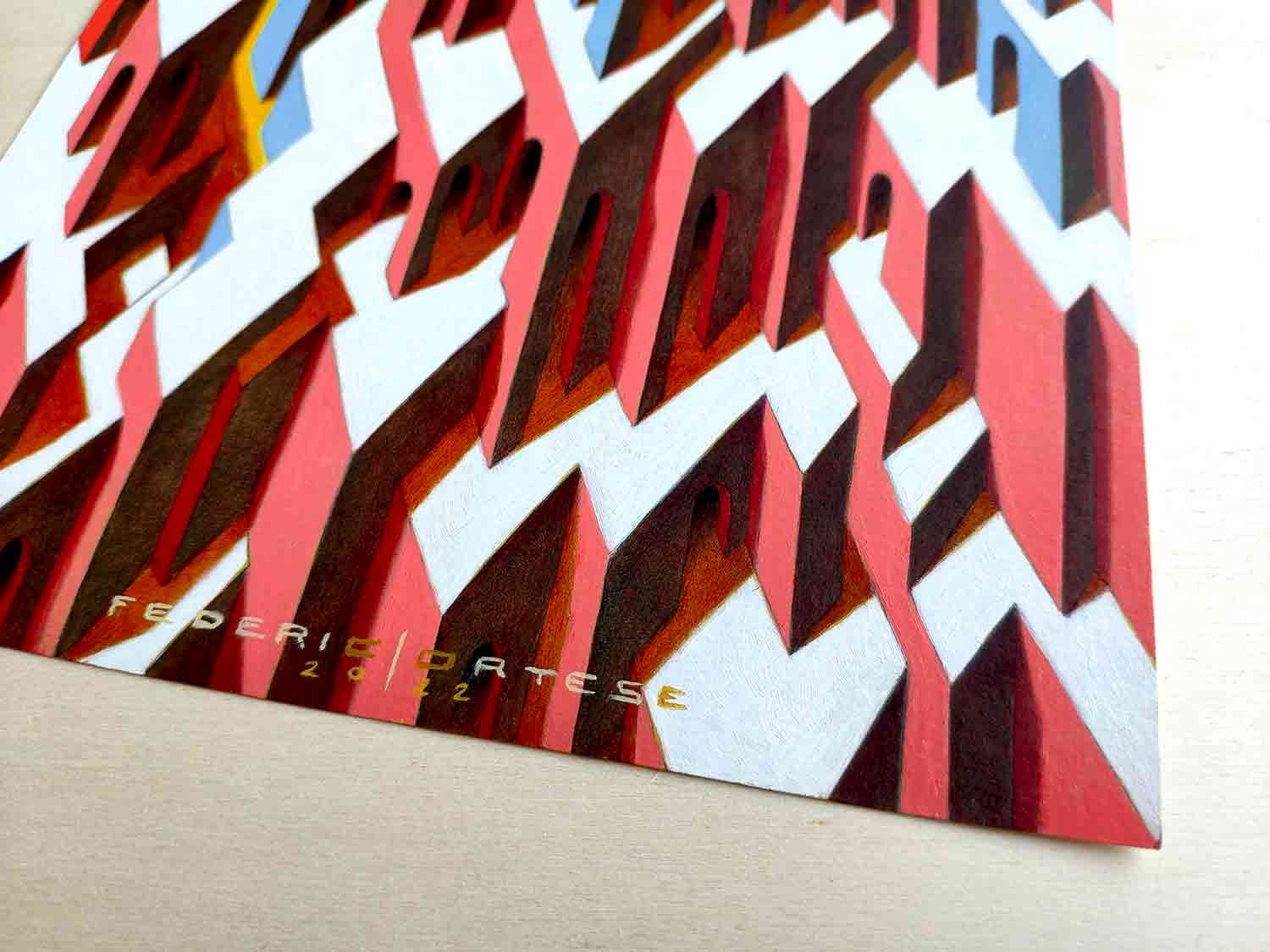 Federico Cortese, The infinite city, peinture - Galerie de vente et d’achat d’art contemporain en ligne Artalistic