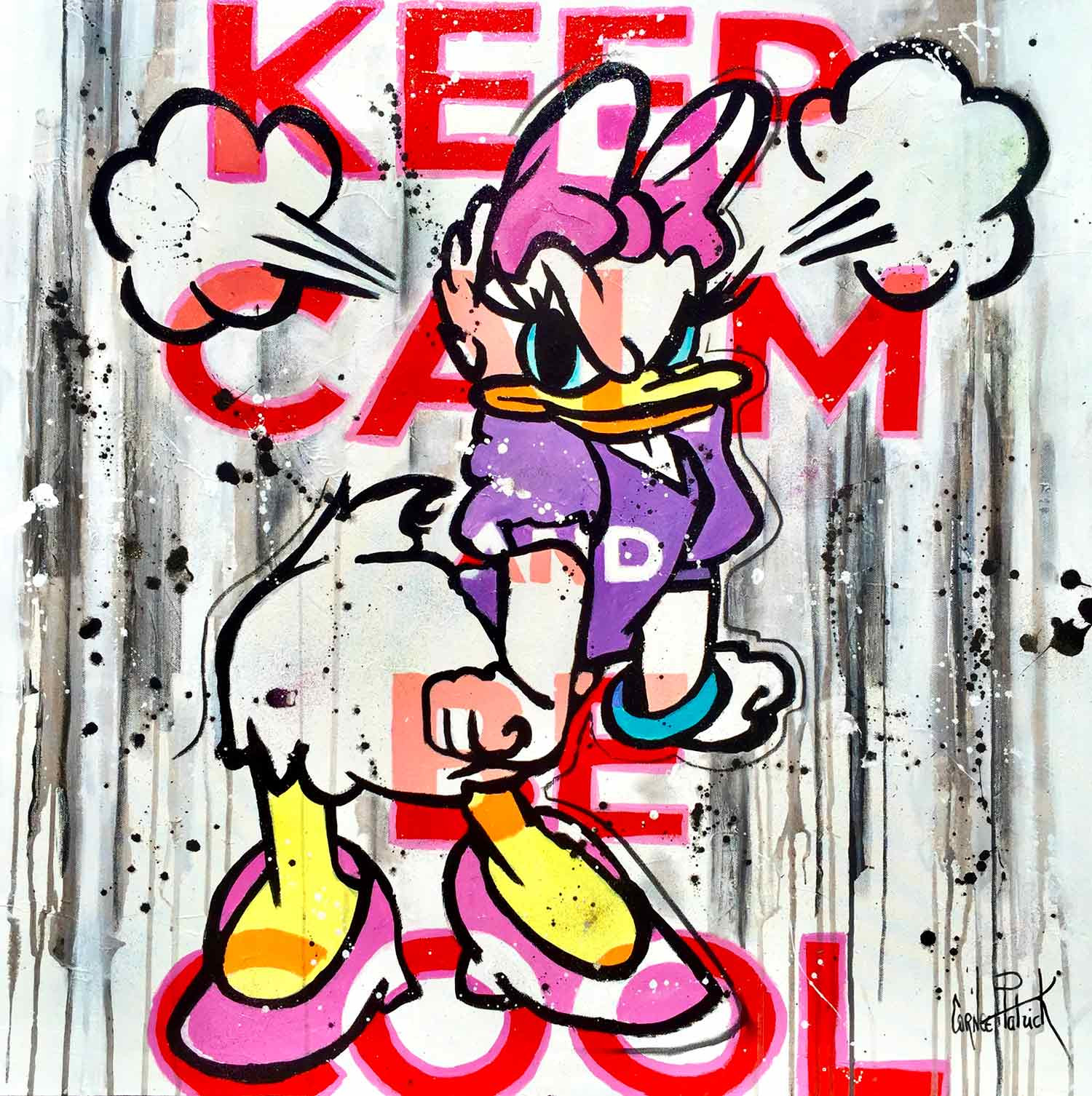 Patrick Cornée, Daisy Duck, peinture - Galerie de vente et d’achat d’art contemporain en ligne Artalistic