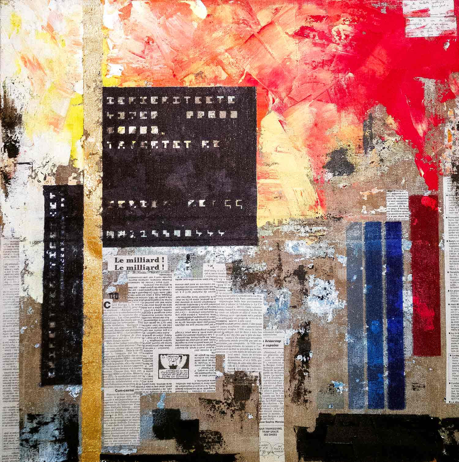 Ivan Colas, Courrier du peuple, peinture - Galerie de vente et d’achat d’art contemporain en ligne Artalistic