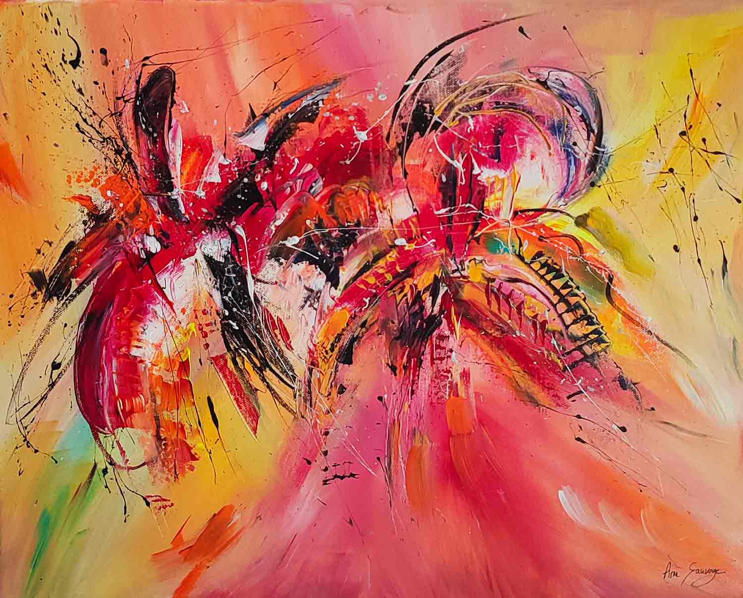 Âme Sauvage, L'âme des fleurs, peinture - Galerie de vente et d’achat d’art contemporain en ligne Artalistic
