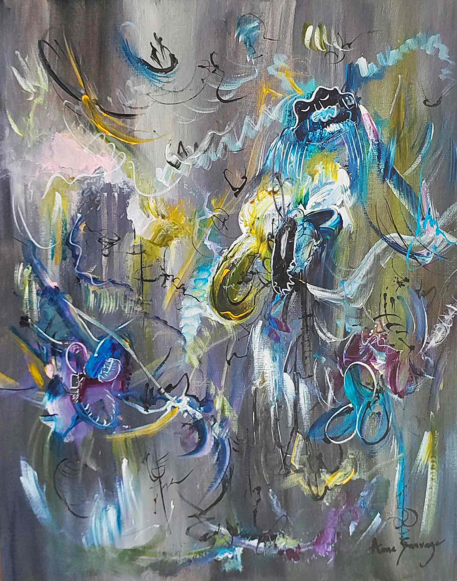 Âme Sauvage, Joie des papillons, peinture - Galerie de vente et d’achat d’art contemporain en ligne Artalistic