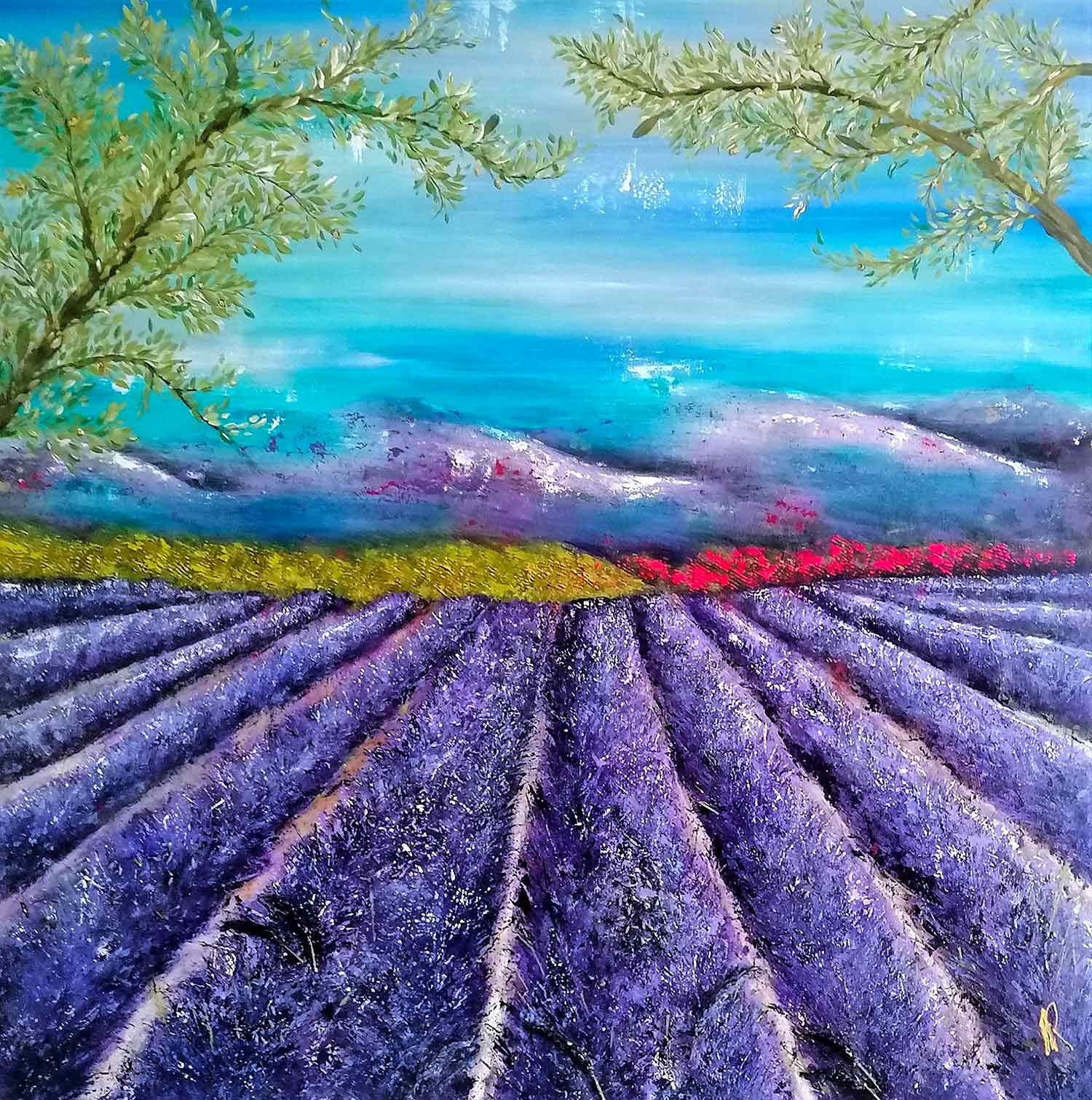 Anne Robin, Souvenirs de Provence, peinture - Galerie de vente et d’achat d’art contemporain en ligne Artalistic