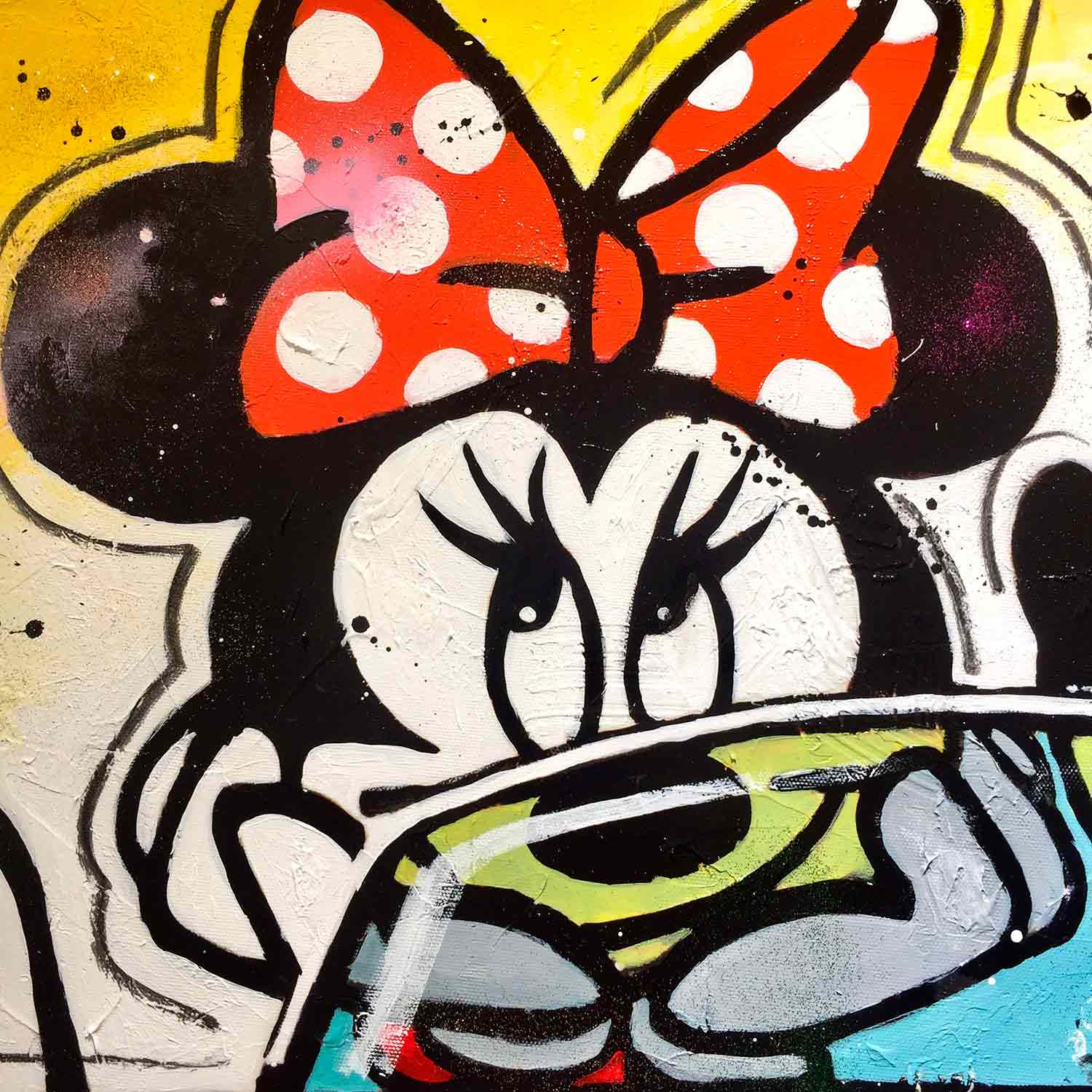 Patrick Cornée, Mickey and Minnie on holiday, peinture - Galerie de vente et d’achat d’art contemporain en ligne Artalistic