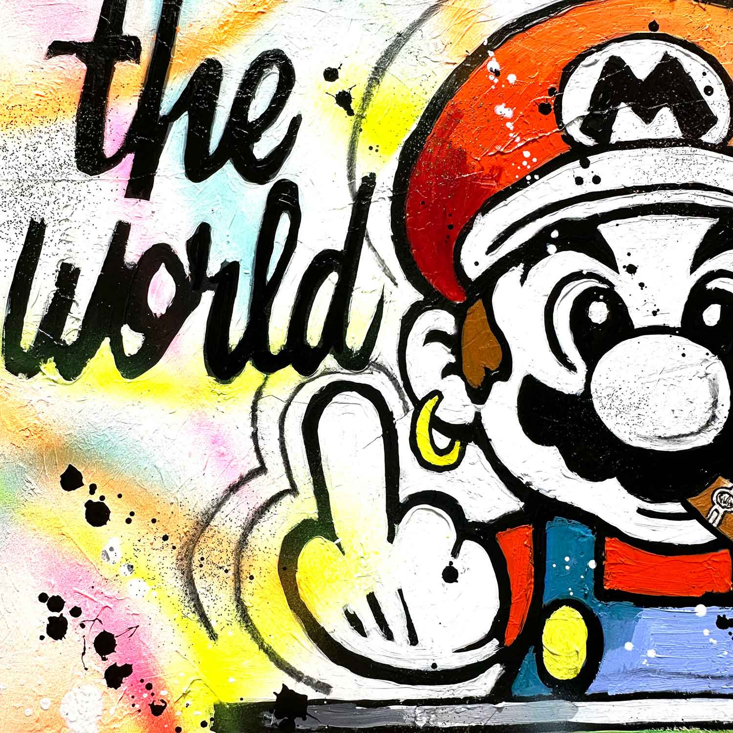 Patrick Cornée, Mario Bros loves Campbell's soup, peinture - Galerie de vente et d’achat d’art contemporain en ligne Artalistic