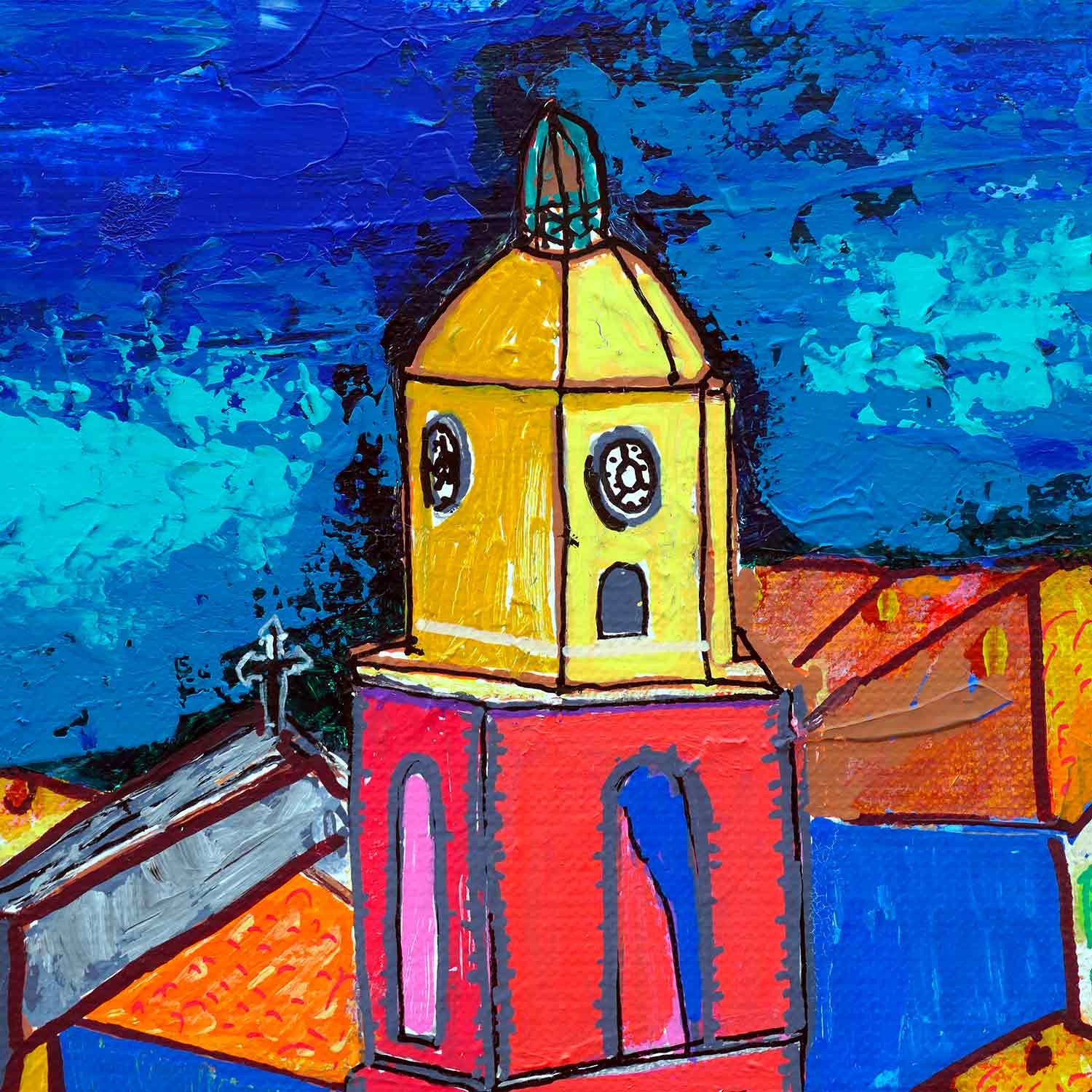 Pascal Poutchnine, Twist à Saint-Tropez, peinture - Galerie de vente et d’achat d’art contemporain en ligne Artalistic