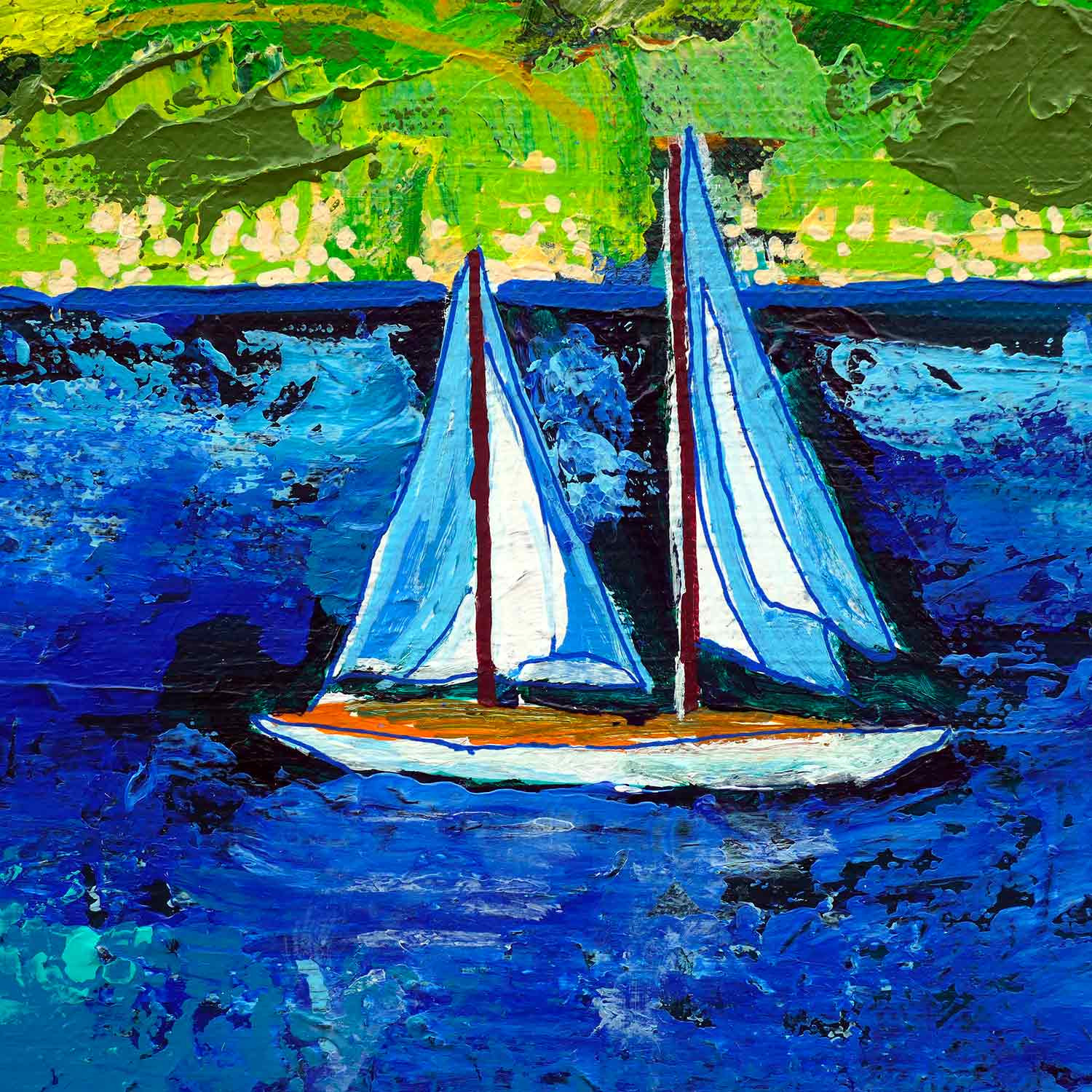 Pascal Poutchnine, Twist à Saint-Tropez, peinture - Galerie de vente et d’achat d’art contemporain en ligne Artalistic