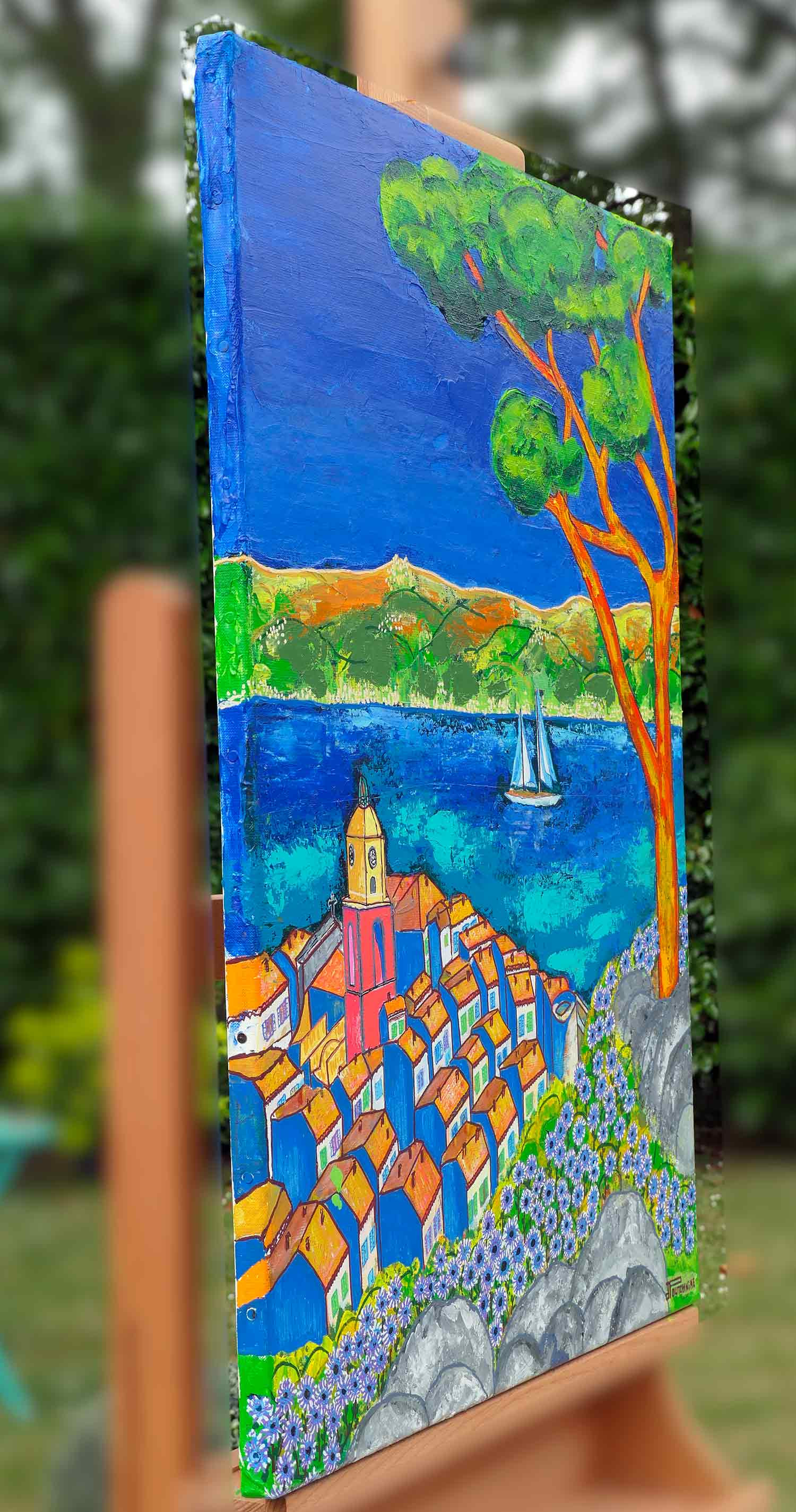 Pascal Poutchnine, Twist à Saint-Tropez, peinture - Galerie de vente et d’achat d’art contemporain en ligne Artalistic