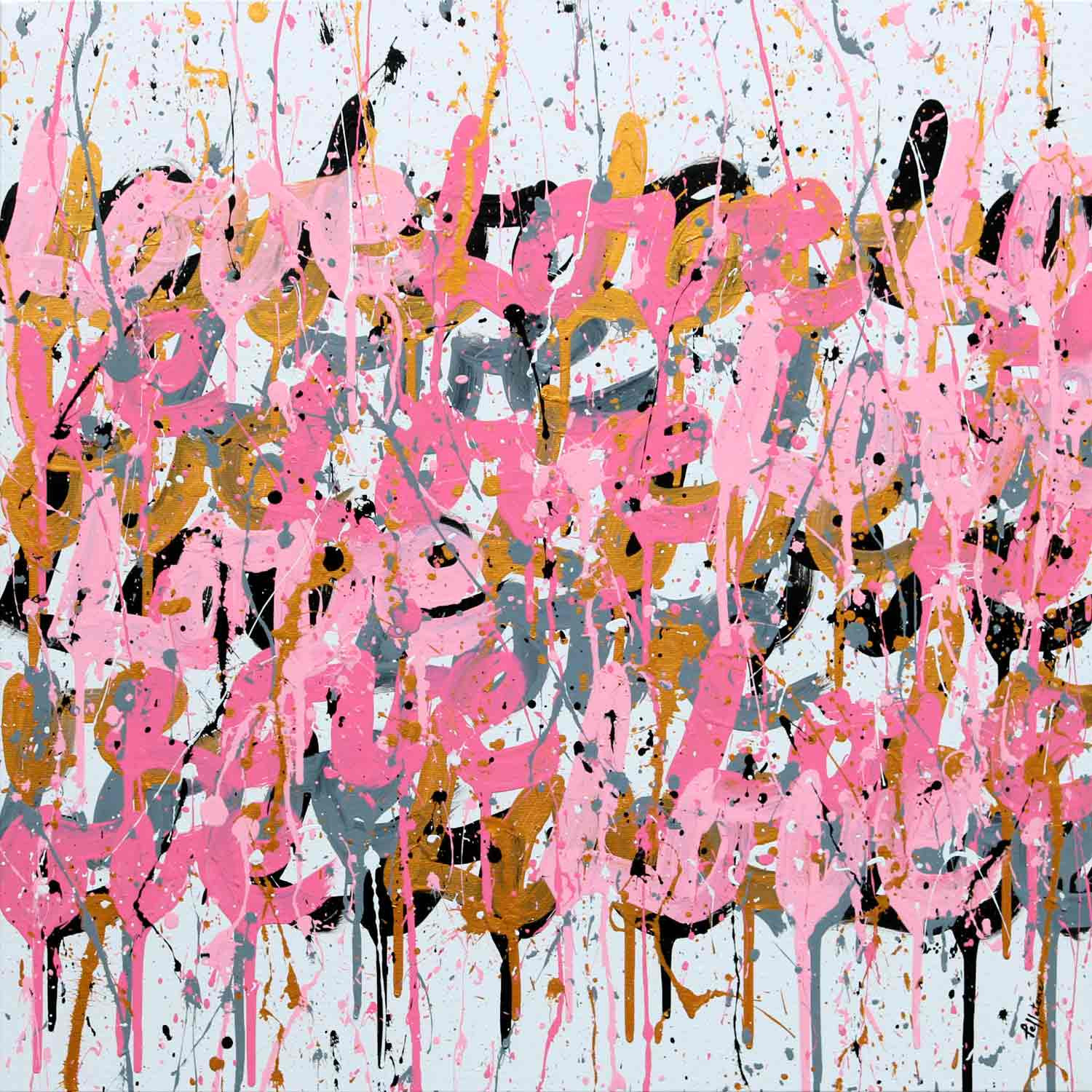 Isabelle Pelletane, Love Gold, peinture - Galerie de vente et d’achat d’art contemporain en ligne Artalistic