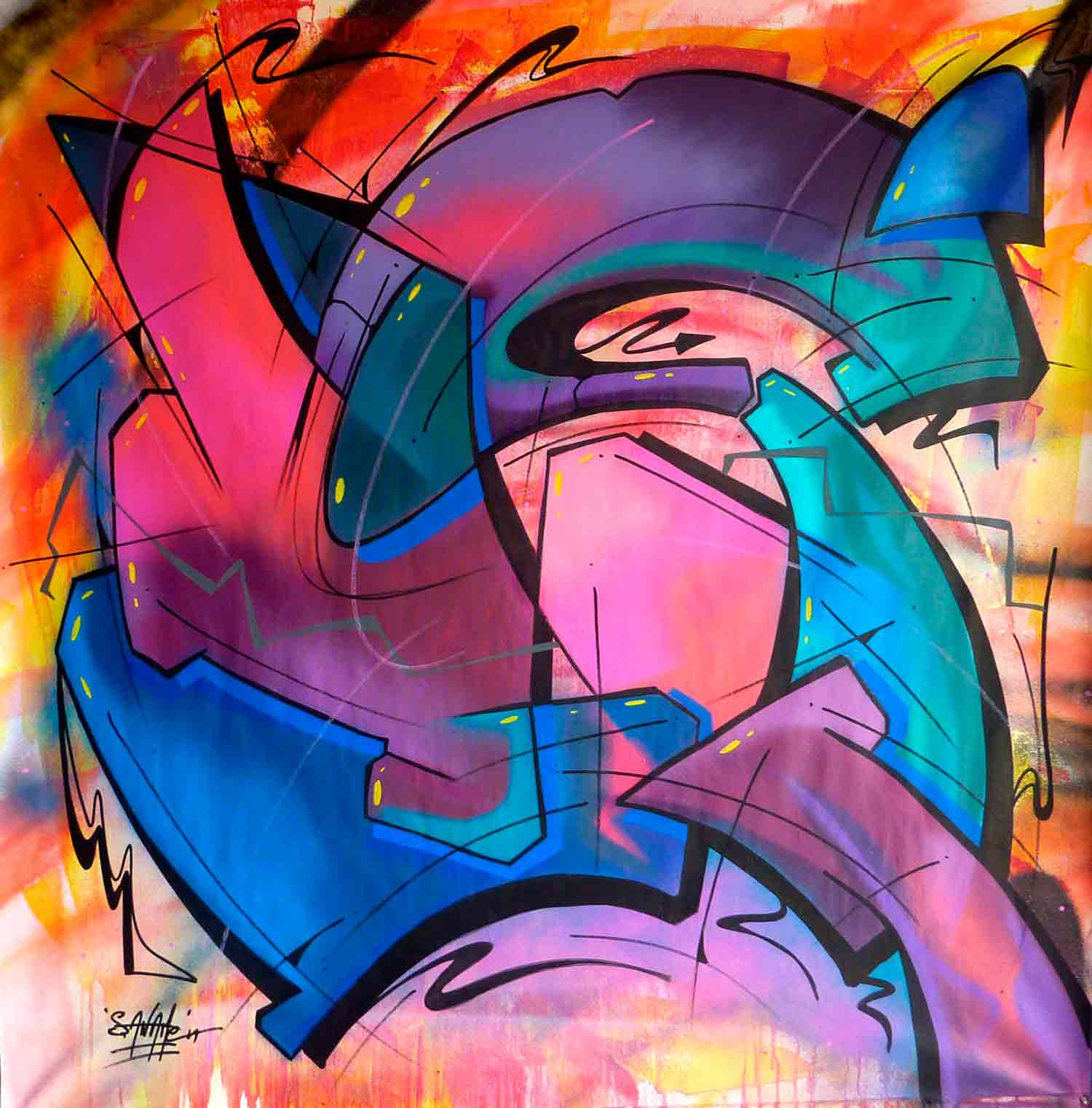 Saname, 100 titres 116, peinture - Galerie de vente et d’achat d’art contemporain en ligne Artalistic