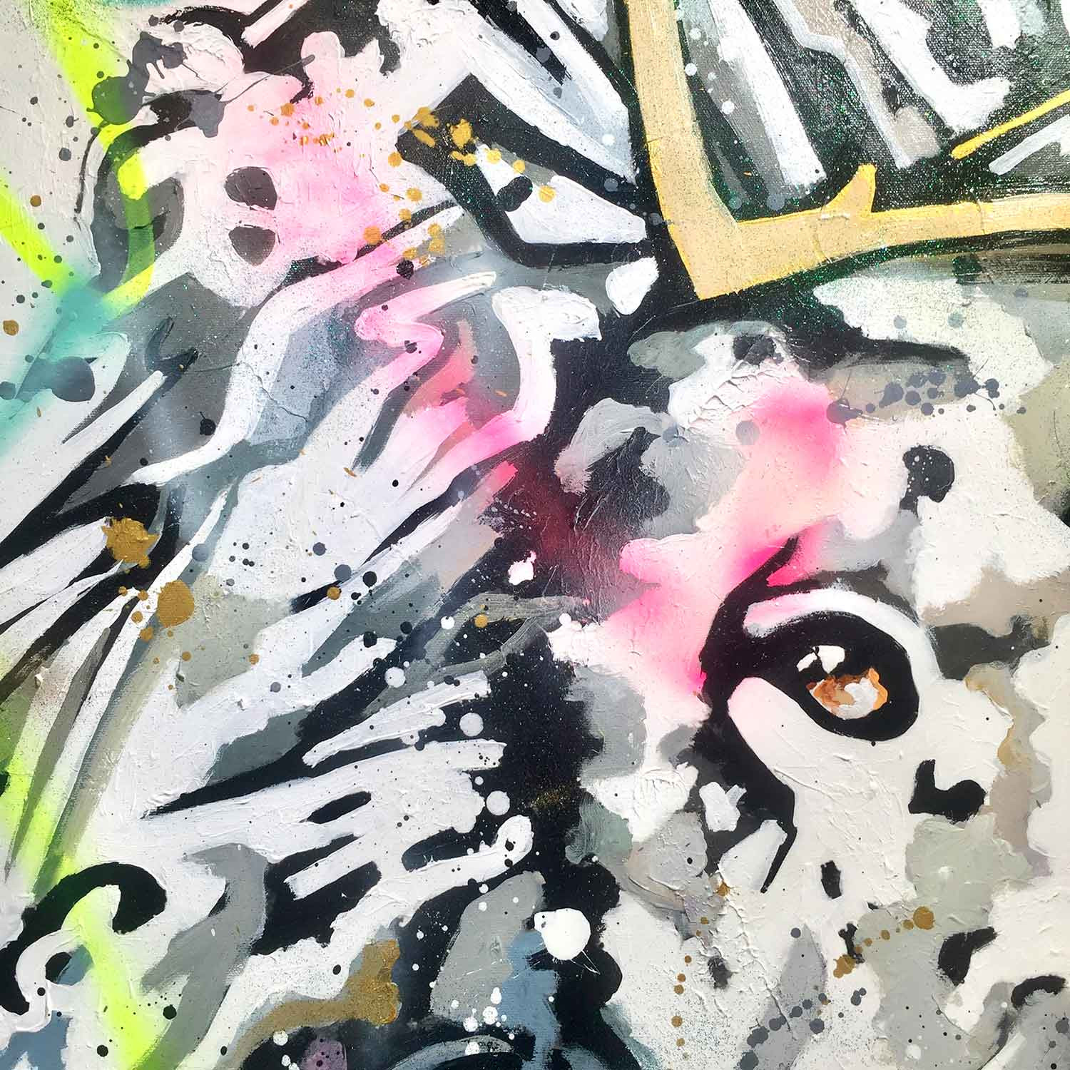 Patrick Cornée, Lion king graffiti, peinture - Galerie de vente et d’achat d’art contemporain en ligne Artalistic
