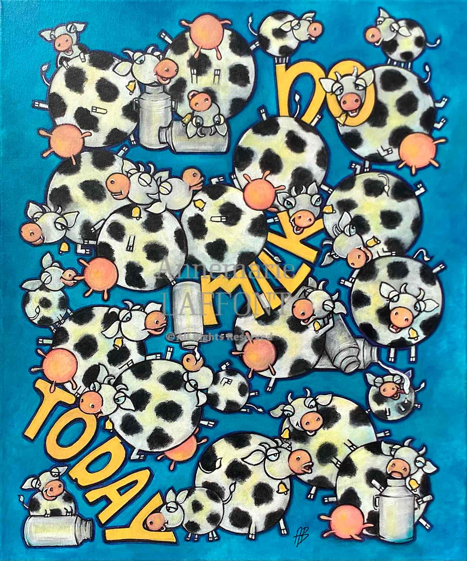 Annemarie Laffont, No milk today, peinture - Galerie de vente et d’achat d’art contemporain en ligne Artalistic