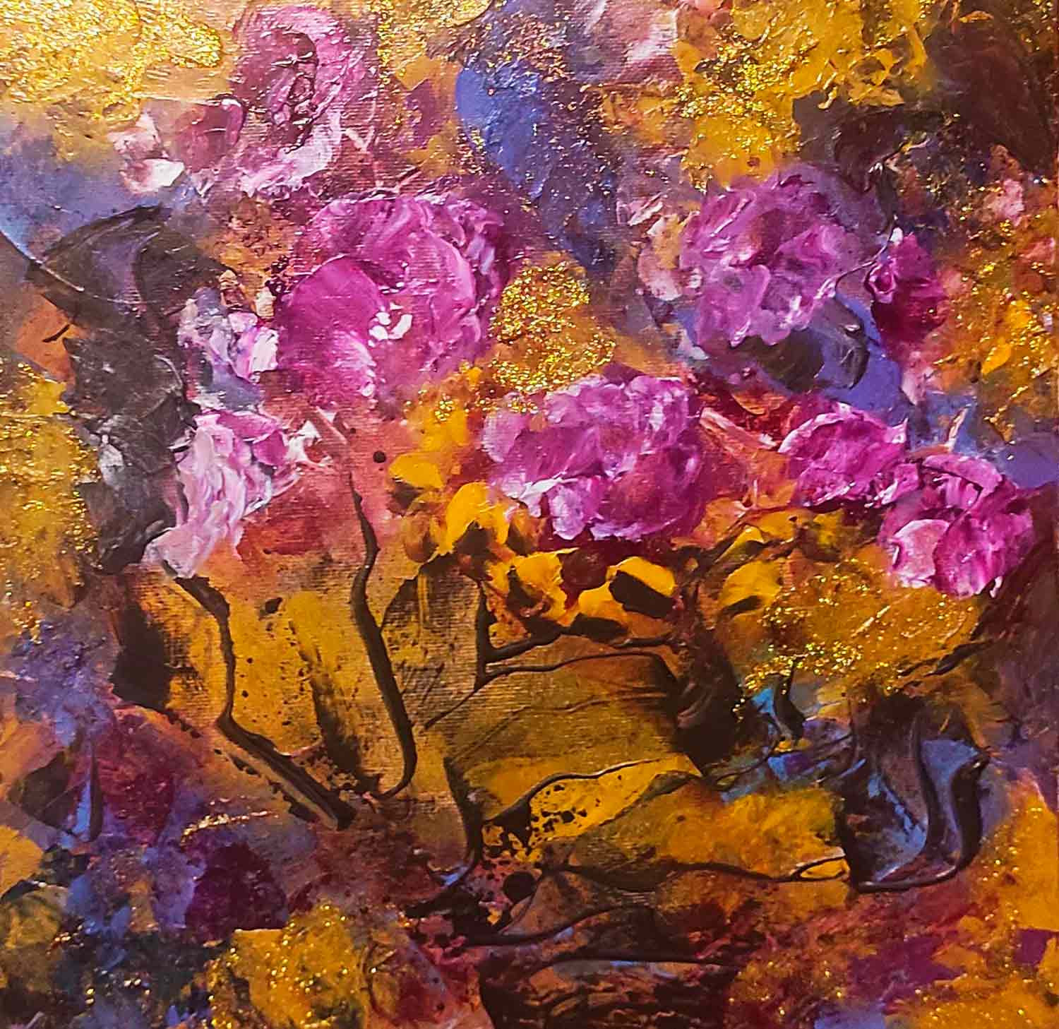 Tissa, Early blue violets in my heart, peinture - Galerie de vente et d’achat d’art contemporain en ligne Artalistic