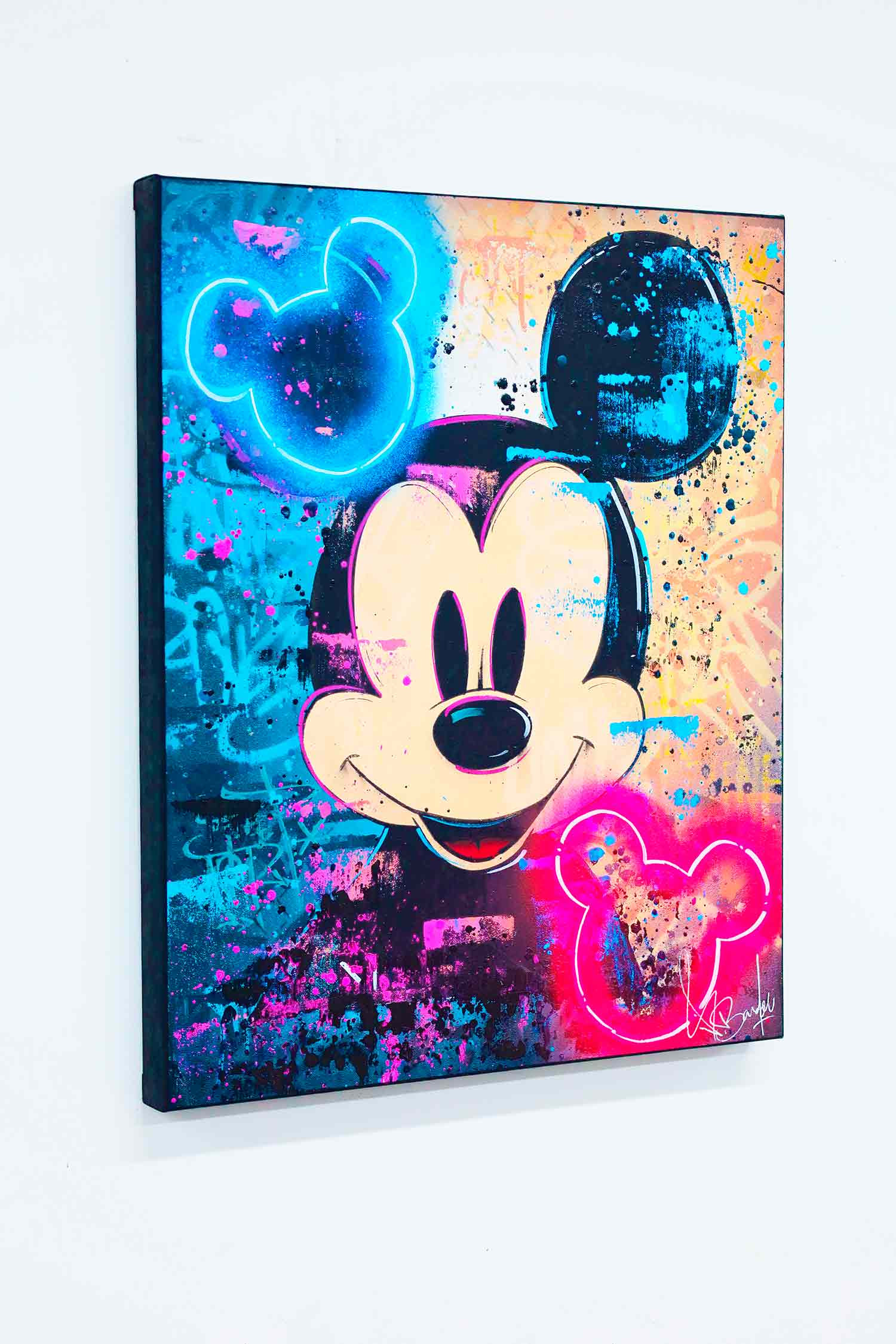Vincent Bardou, Mickey Mouse neon art, peinture - Galerie de vente et d’achat d’art contemporain en ligne Artalistic