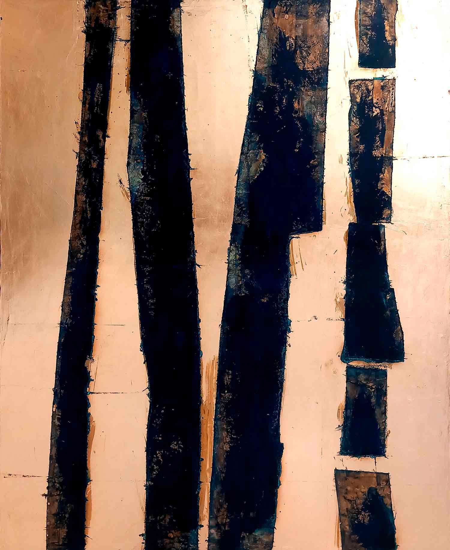 Thierry Brusquet, Golden bridge, peinture - Galerie de vente et d’achat d’art contemporain en ligne Artalistic
