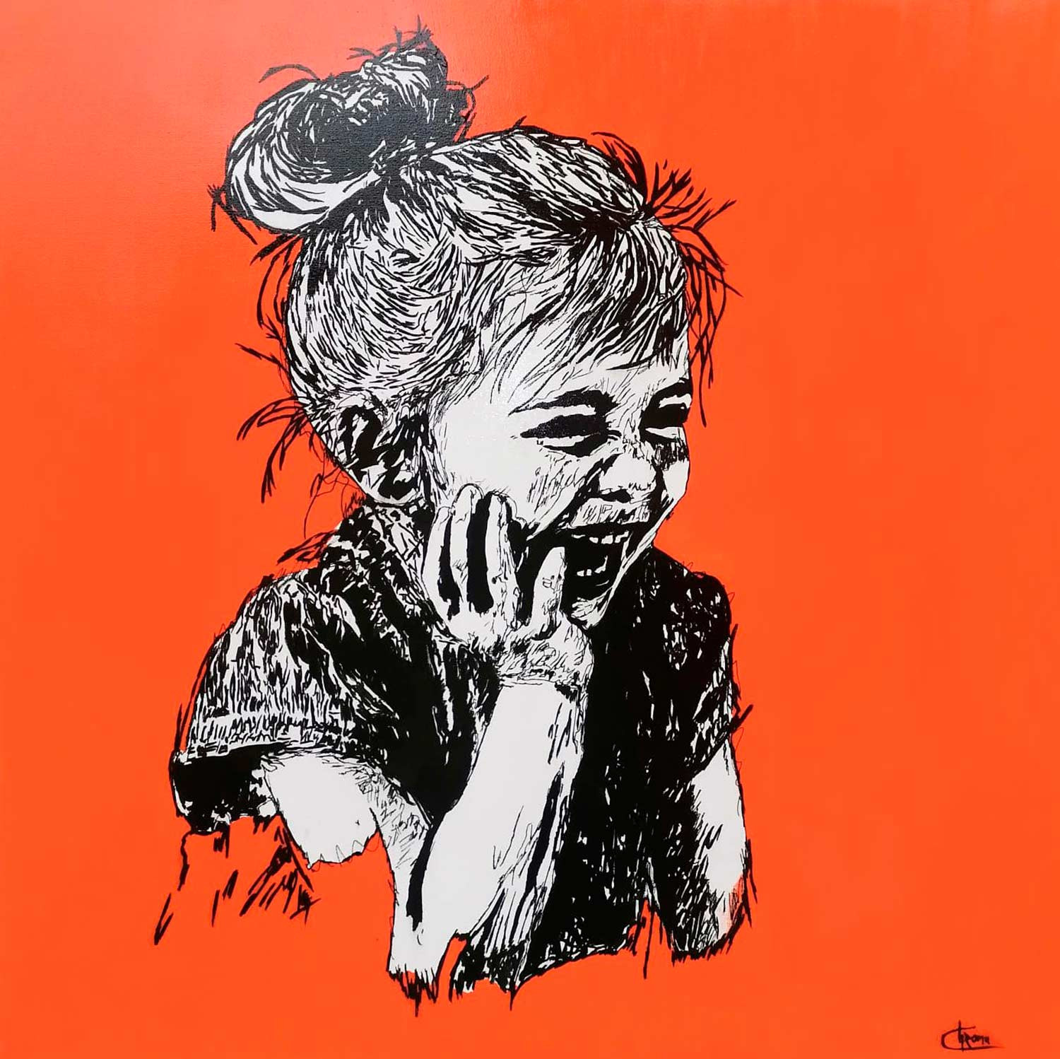 Chroma, L'éclat du rire, peinture - Galerie de vente et d’achat d’art contemporain en ligne Artalistic