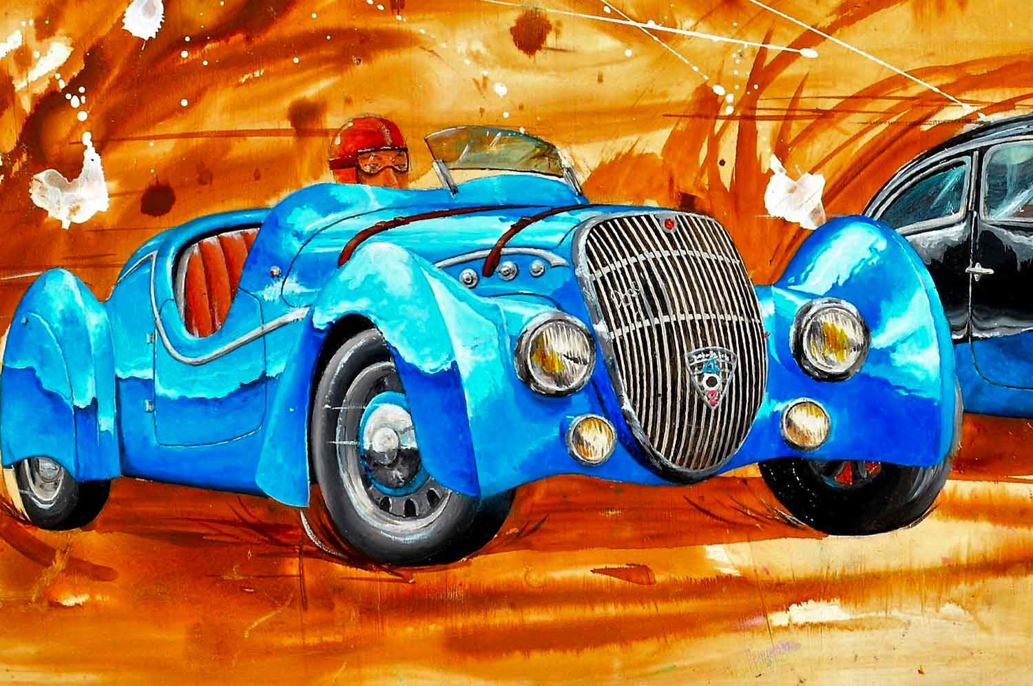 Michel Michaux, L'arrivée, peinture - Galerie de vente et d’achat d’art contemporain en ligne Artalistic