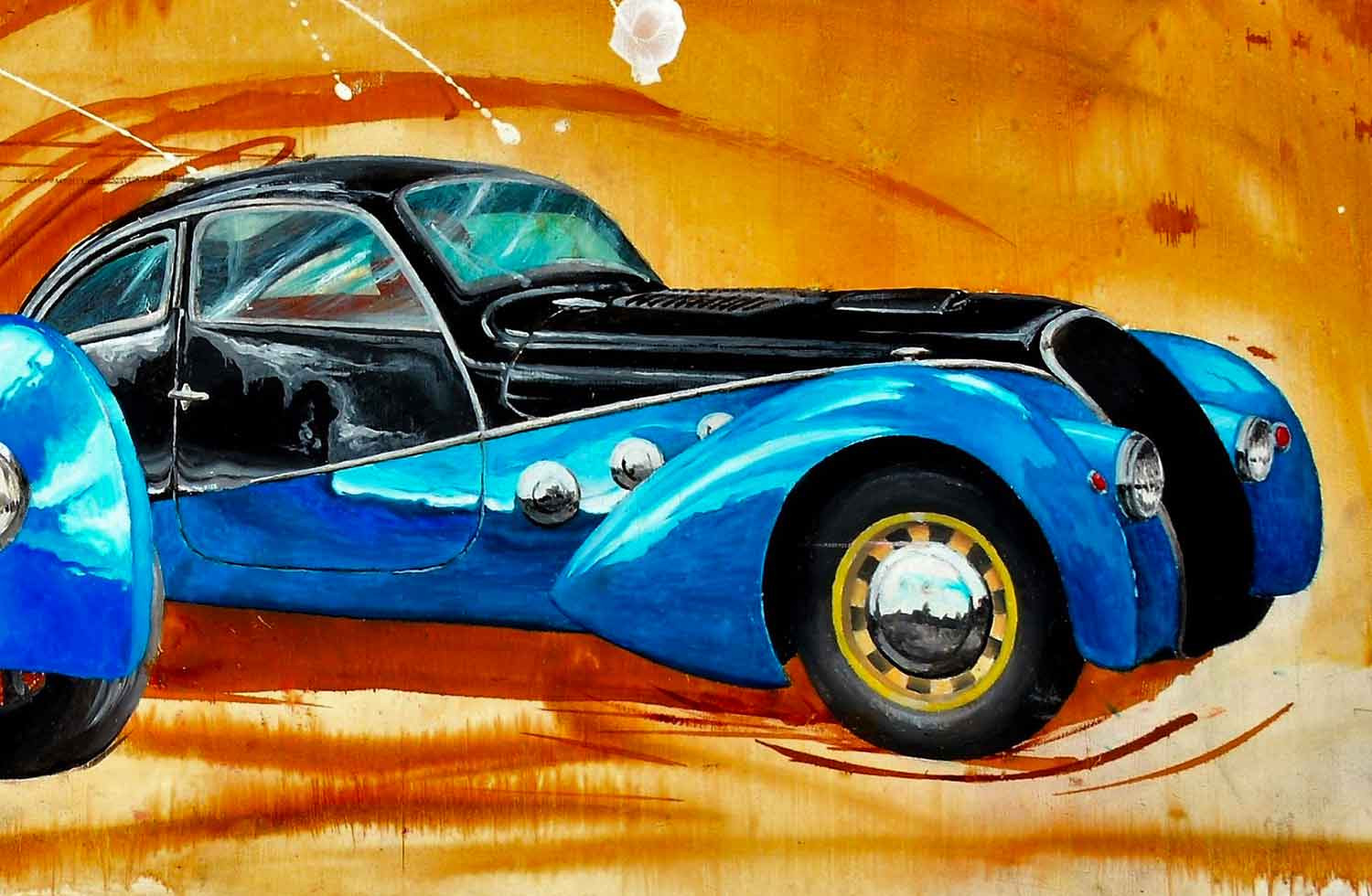 Michel Michaux, L'arrivée, peinture - Galerie de vente et d’achat d’art contemporain en ligne Artalistic