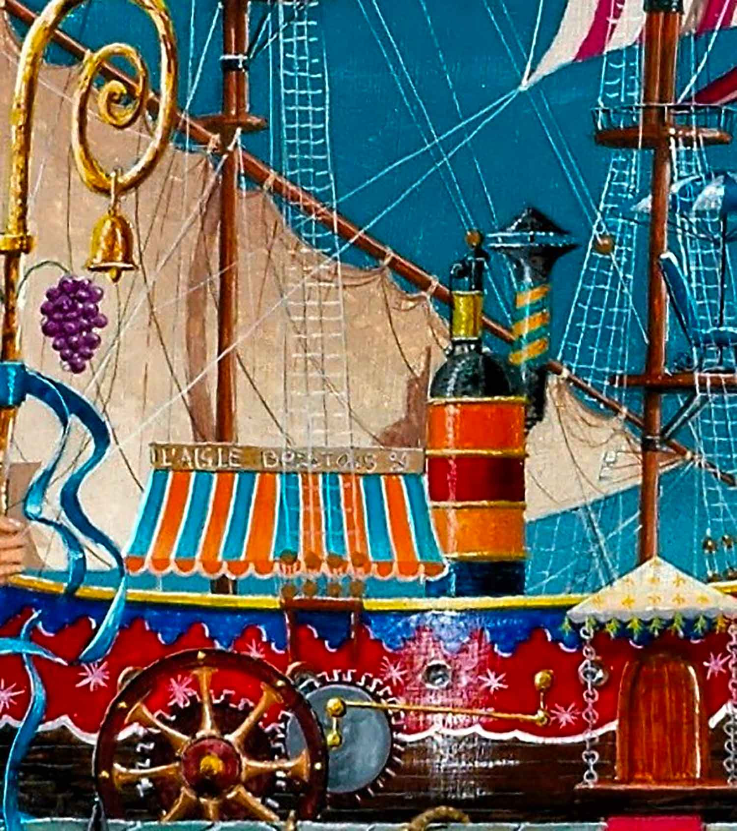 Michel Michaux, Saint Tior bénissant le départ d'Olivier, peinture - Galerie de vente et d’achat d’art contemporain en ligne Artalistic