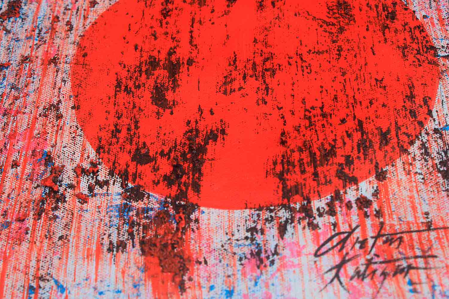 Chetan Katigar, Red lines, peinture - Galerie de vente et d’achat d’art contemporain en ligne Artalistic