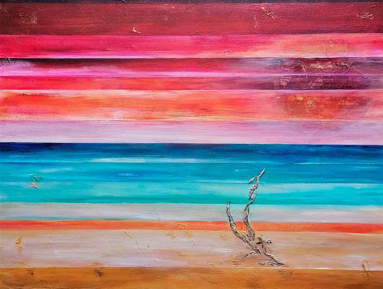 Anne Robin, Bois flotté, peinture - Galerie de vente et d’achat d’art contemporain en ligne Artalistic
