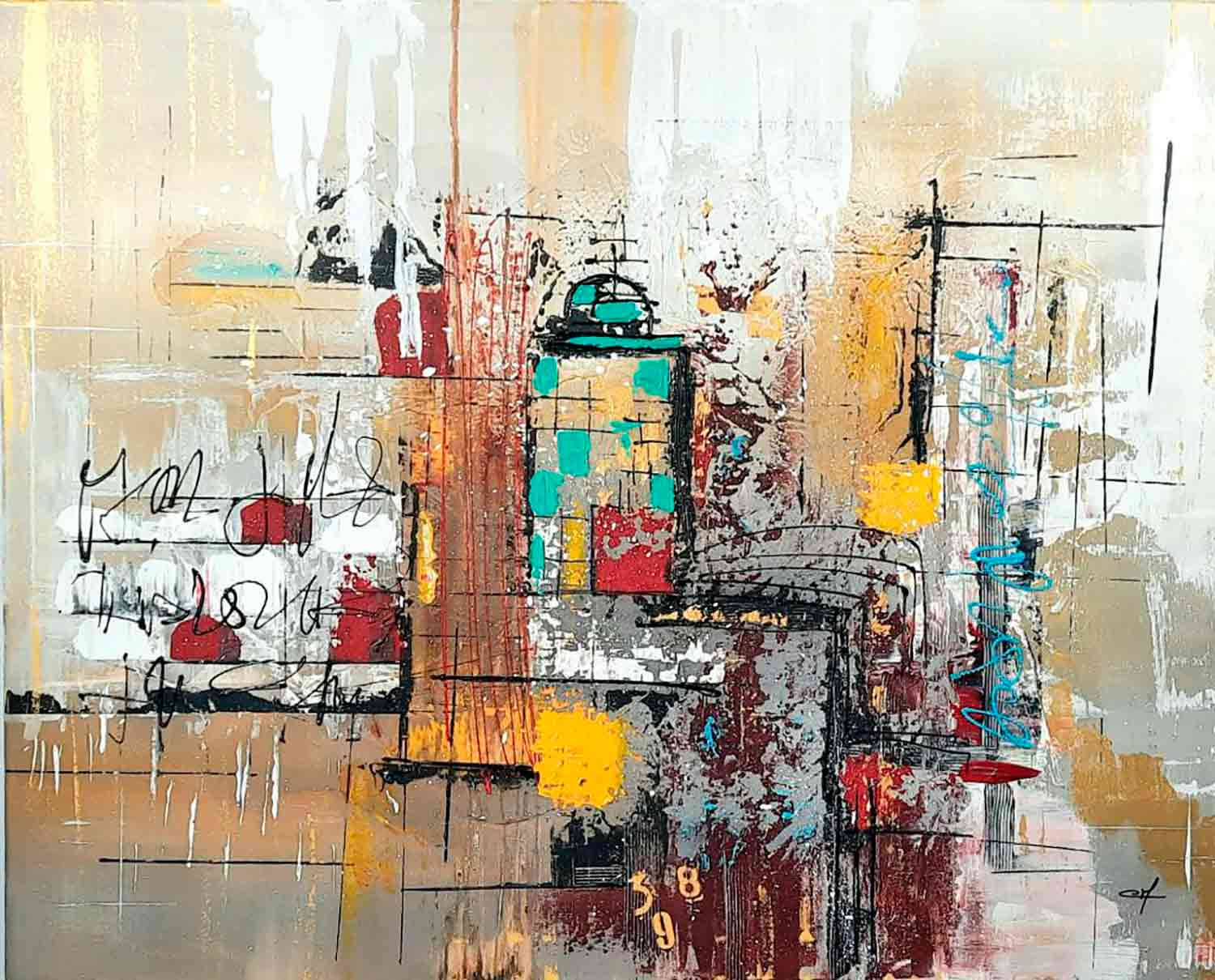 Corinne Marcel, Oxyde jaune, peinture - Galerie de vente et d’achat d’art contemporain en ligne Artalistic
