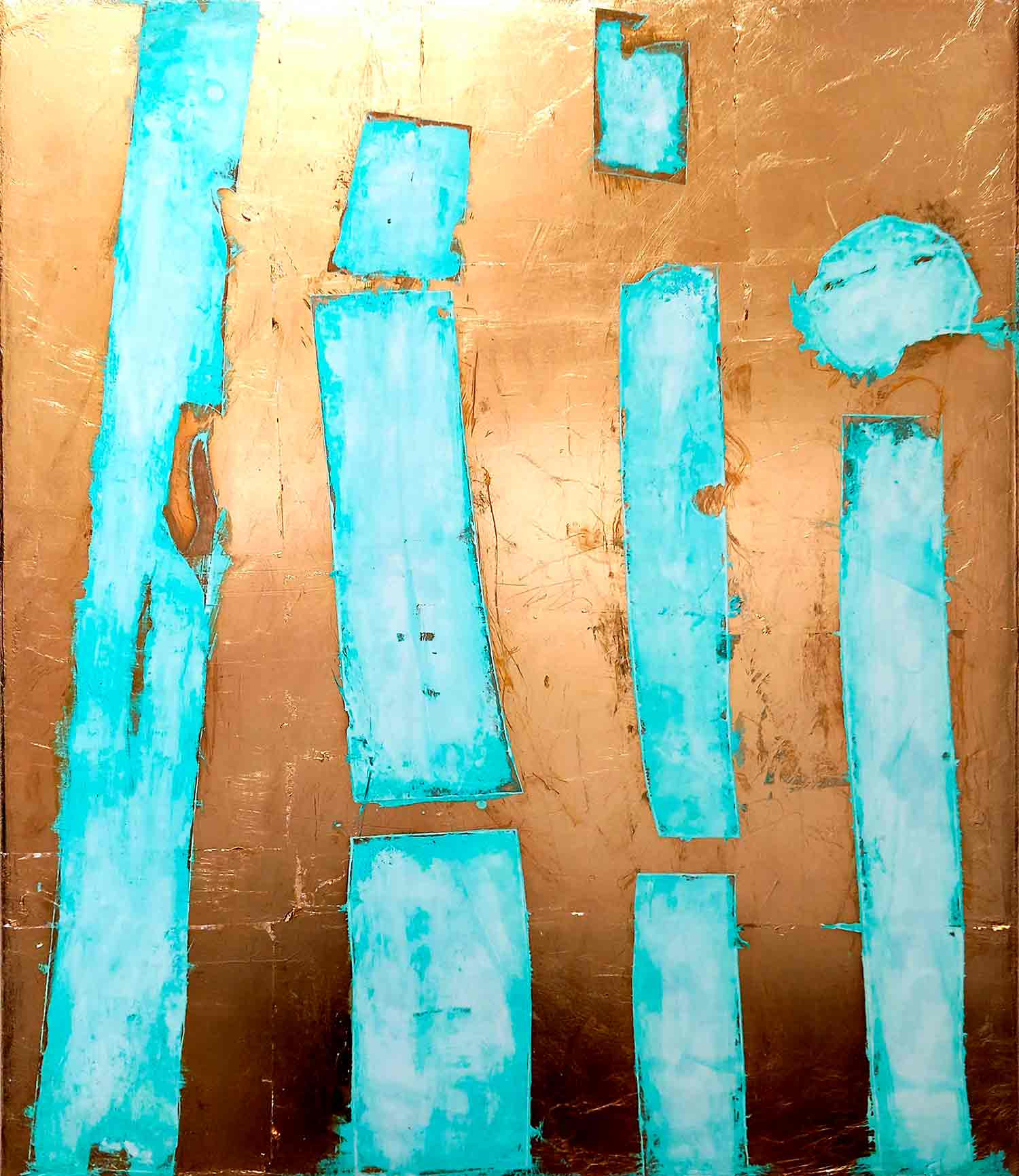 Thierry Brusquet, la foule, peinture - Galerie de vente et d’achat d’art contemporain en ligne Artalistic
