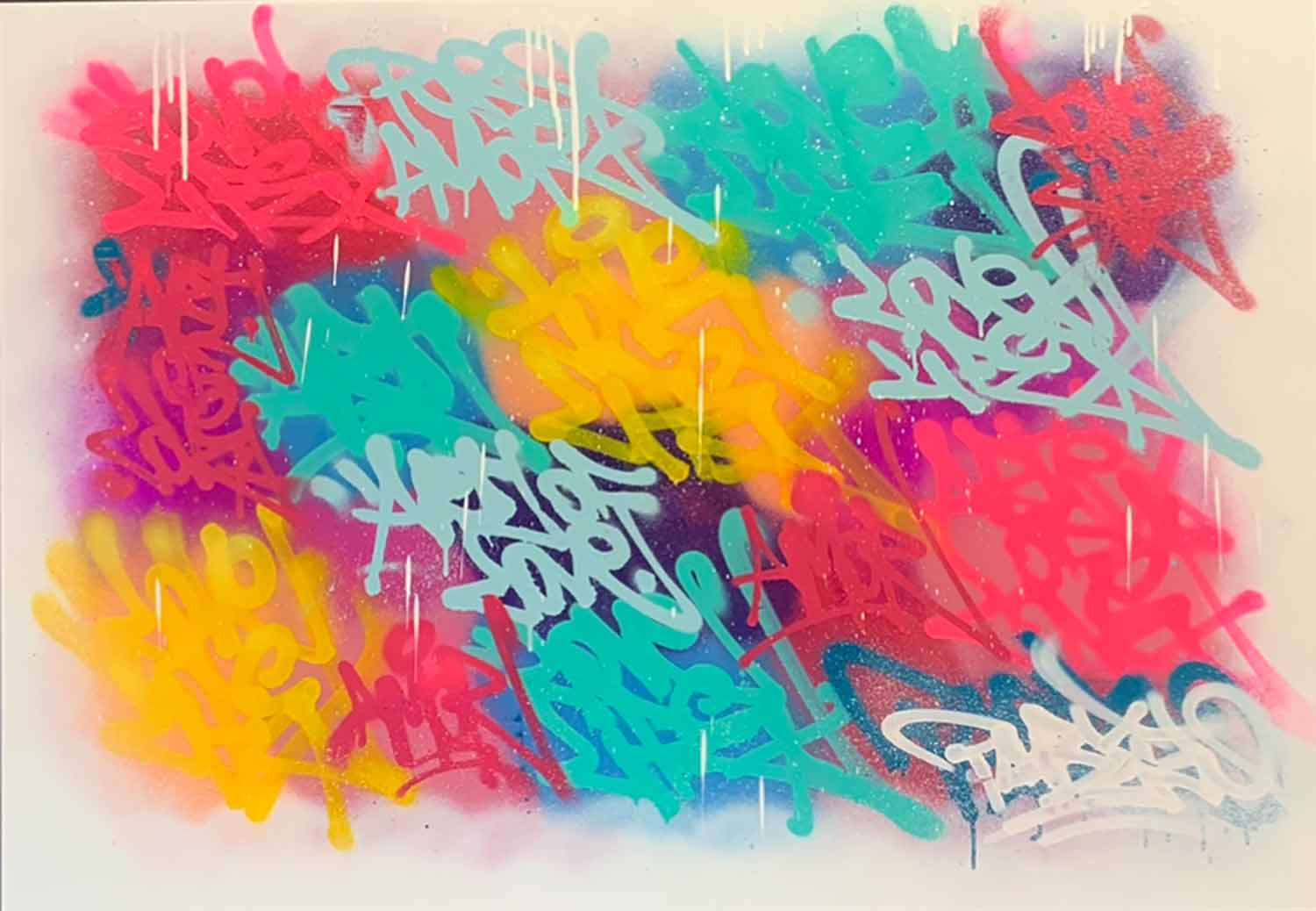 Pablito Mourer, Snowy lettering, peinture - Galerie de vente et d’achat d’art contemporain en ligne Artalistic