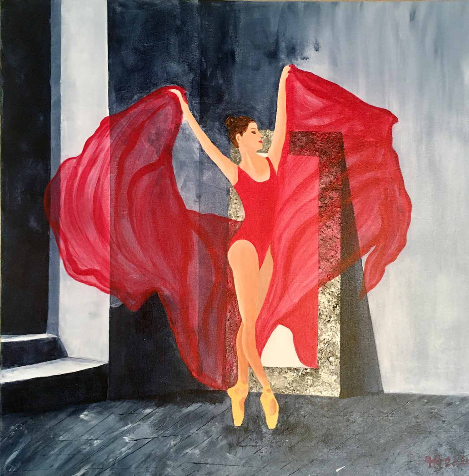 Françoise Augustine, Miroir, peinture - Galerie de vente et d’achat d’art contemporain en ligne Artalistic