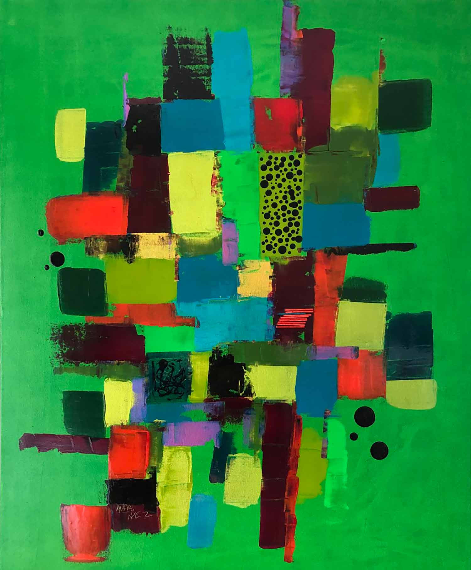 Yolande Martinez, Perlin Pinpin, peinture - Galerie de vente et d’achat d’art contemporain en ligne Artalistic