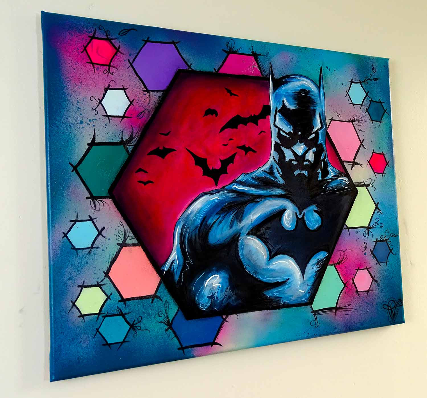 Priscilla Vettese, Hexa bat, peinture - Galerie de vente et d’achat d’art contemporain en ligne Artalistic