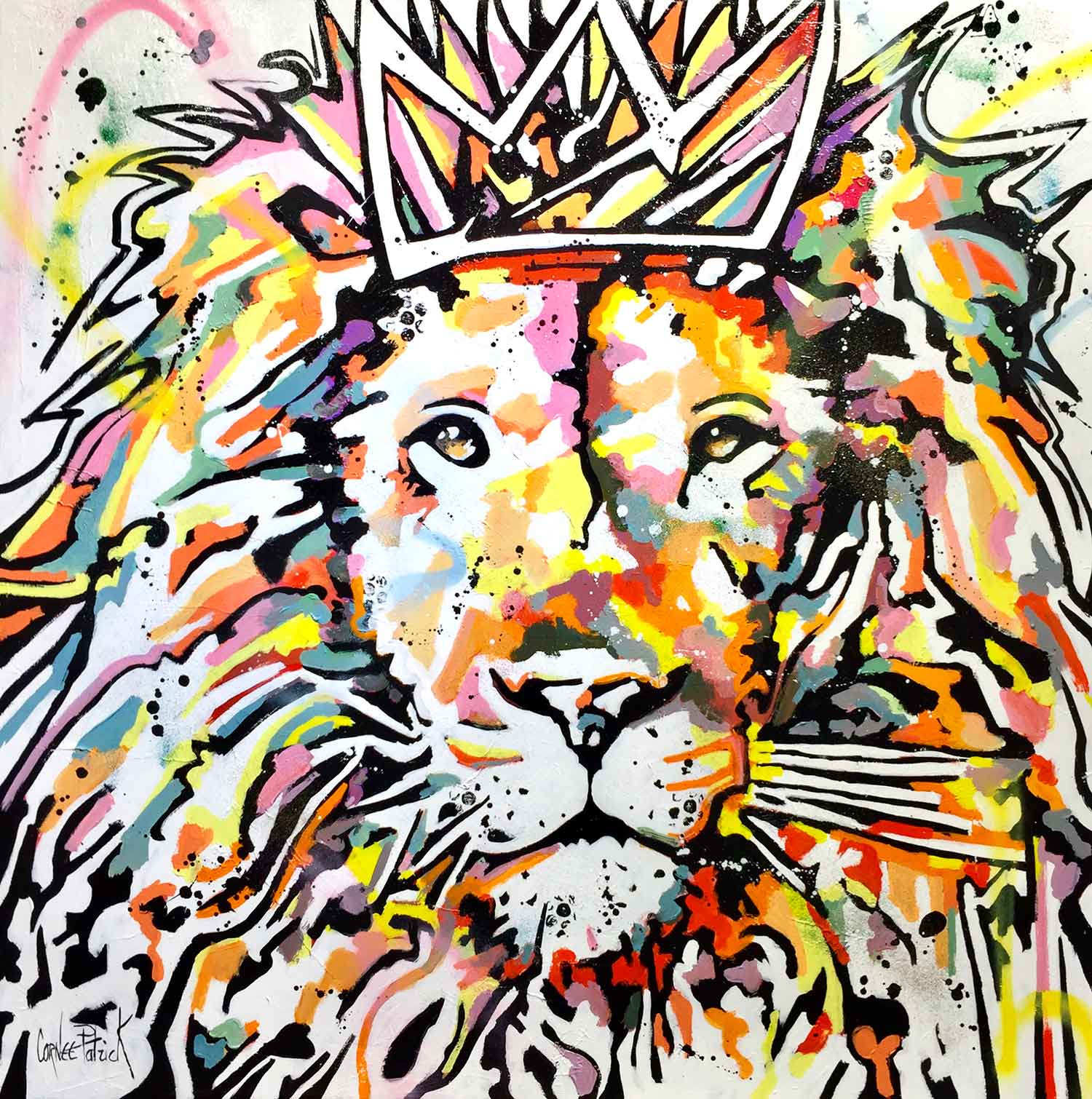 Patrick Cornée, The lion, peinture - Galerie de vente et d’achat d’art contemporain en ligne Artalistic
