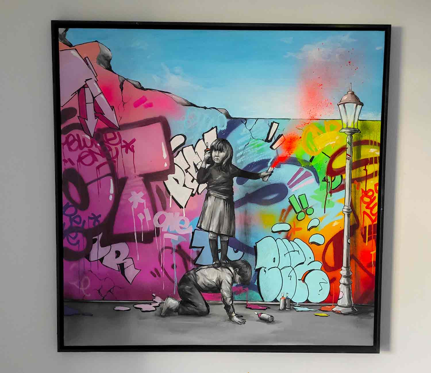 Blure, Need a help, peinture - Galerie de vente et d’achat d’art contemporain en ligne Artalistic