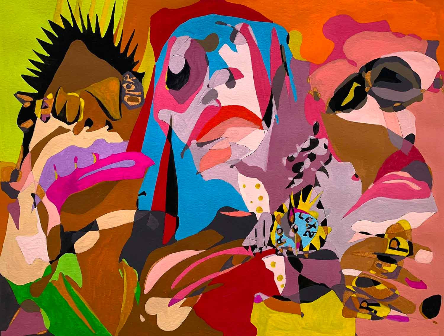 Philippe Fritsch, Planète rap, gouache - Galerie de vente et d’achat d’art contemporain en ligne Artalistic