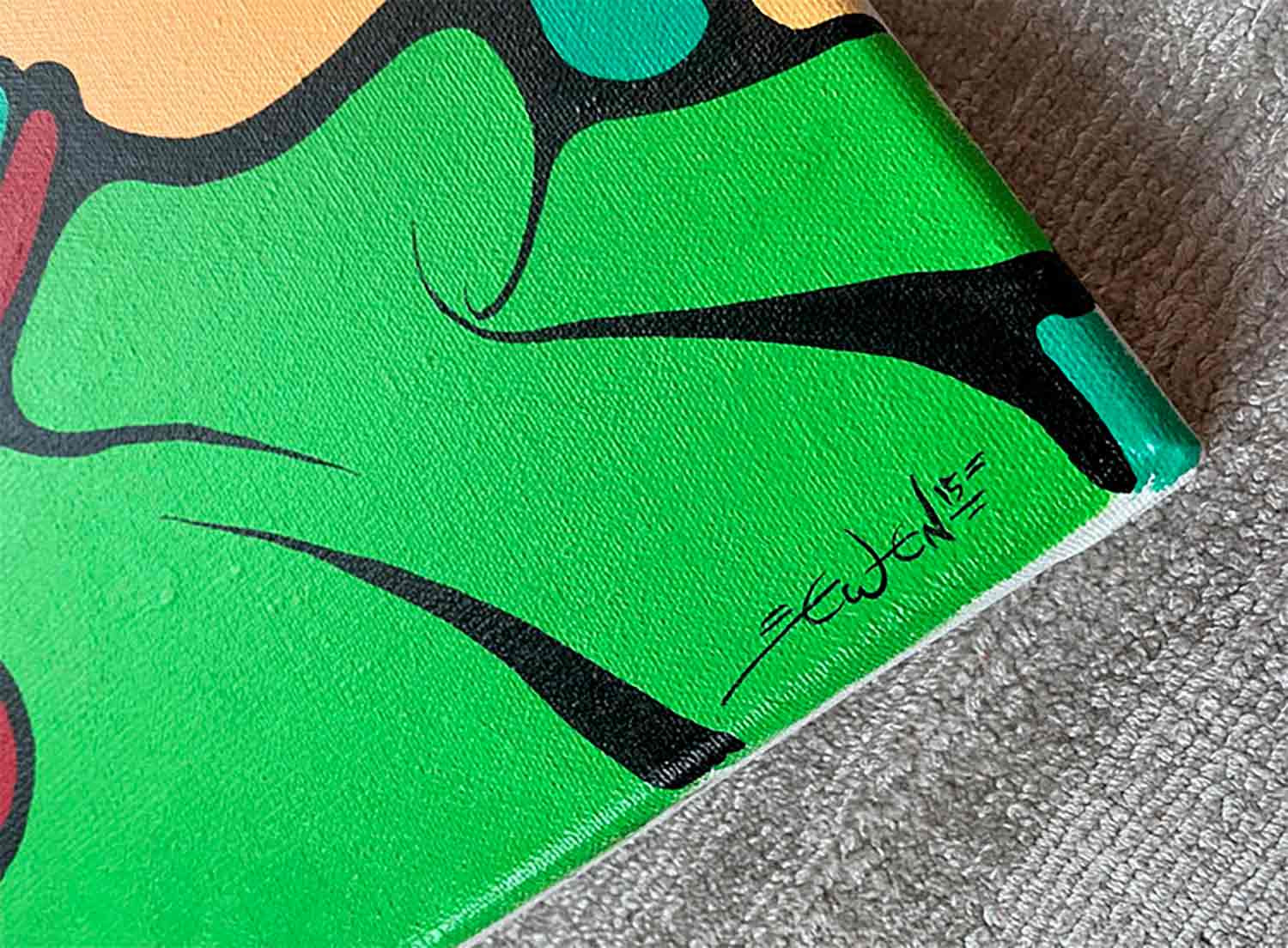 Ewen Gur, Pop Dirndl Orange, peinture - Galerie de vente et d’achat d’art contemporain en ligne Artalistic