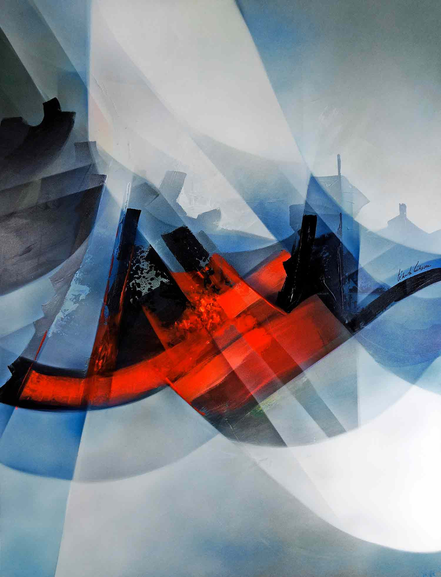 Tenurb-Géneau, composition 855, peinture - Galerie de vente et d’achat d’art contemporain en ligne Artalistic