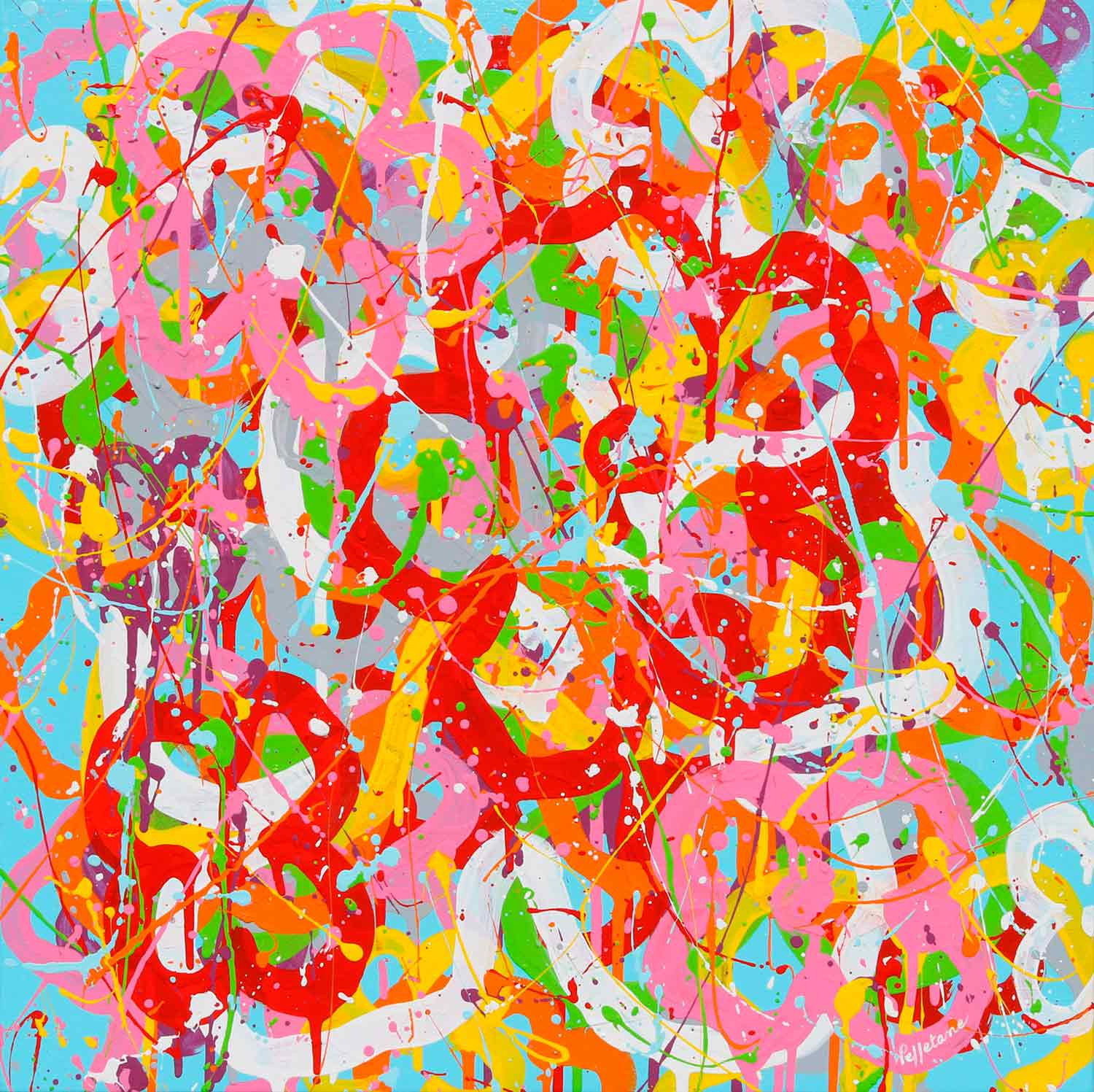 Isabelle Pelletane, Flowers pop, peinture - Galerie de vente et d’achat d’art contemporain en ligne Artalistic