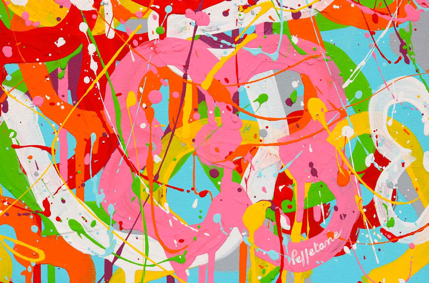 Isabelle Pelletane, Flowers pop, peinture - Galerie de vente et d’achat d’art contemporain en ligne Artalistic
