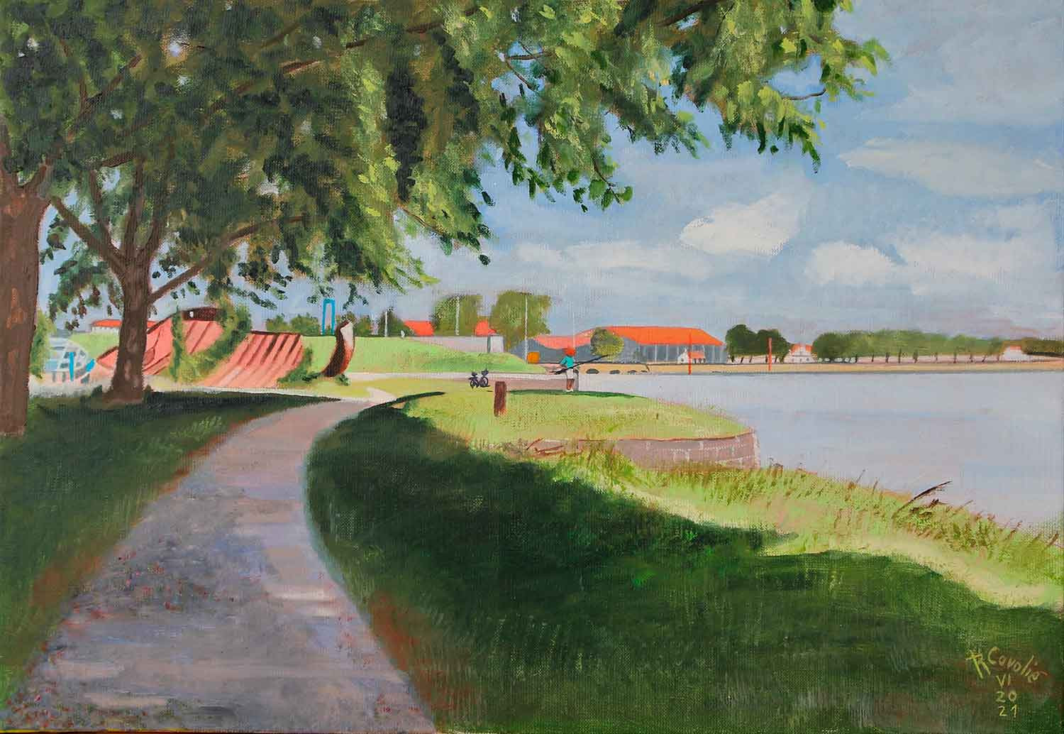 R.Cavalié, N°1166 Rochefort, peinture - Galerie de vente et d’achat d’art contemporain en ligne Artalistic