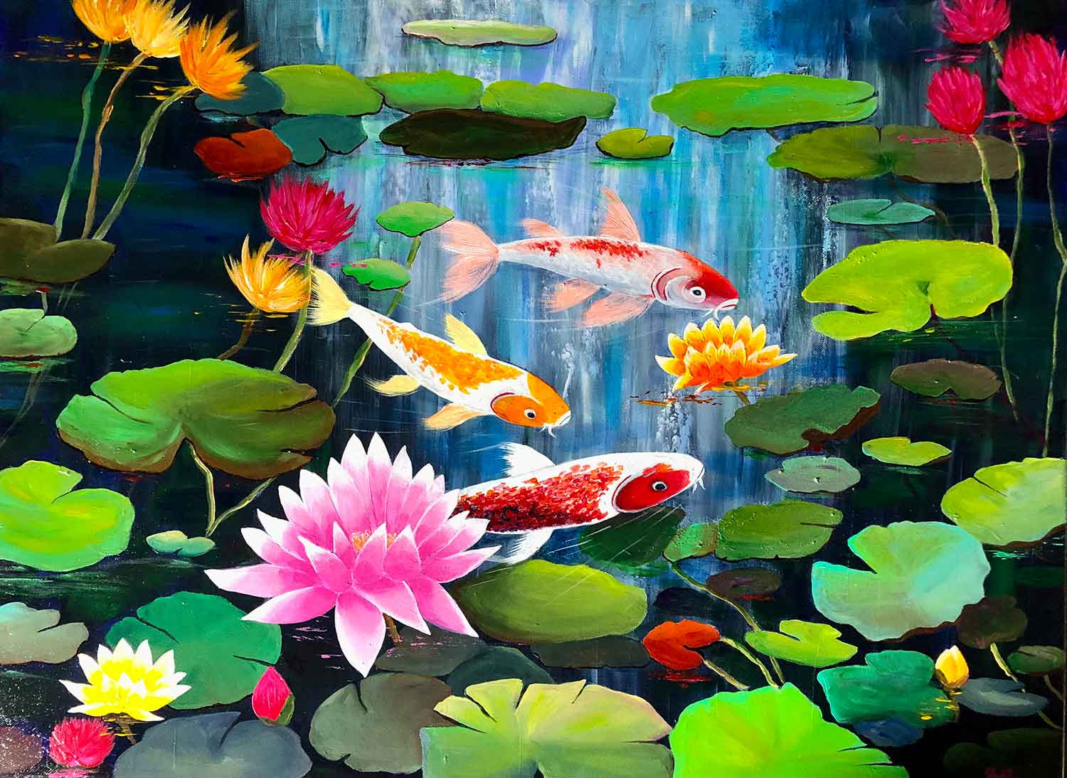 Françoise Augustine, Jardin d'hiver, peinture - Galerie de vente et d’achat d’art contemporain en ligne Artalistic
