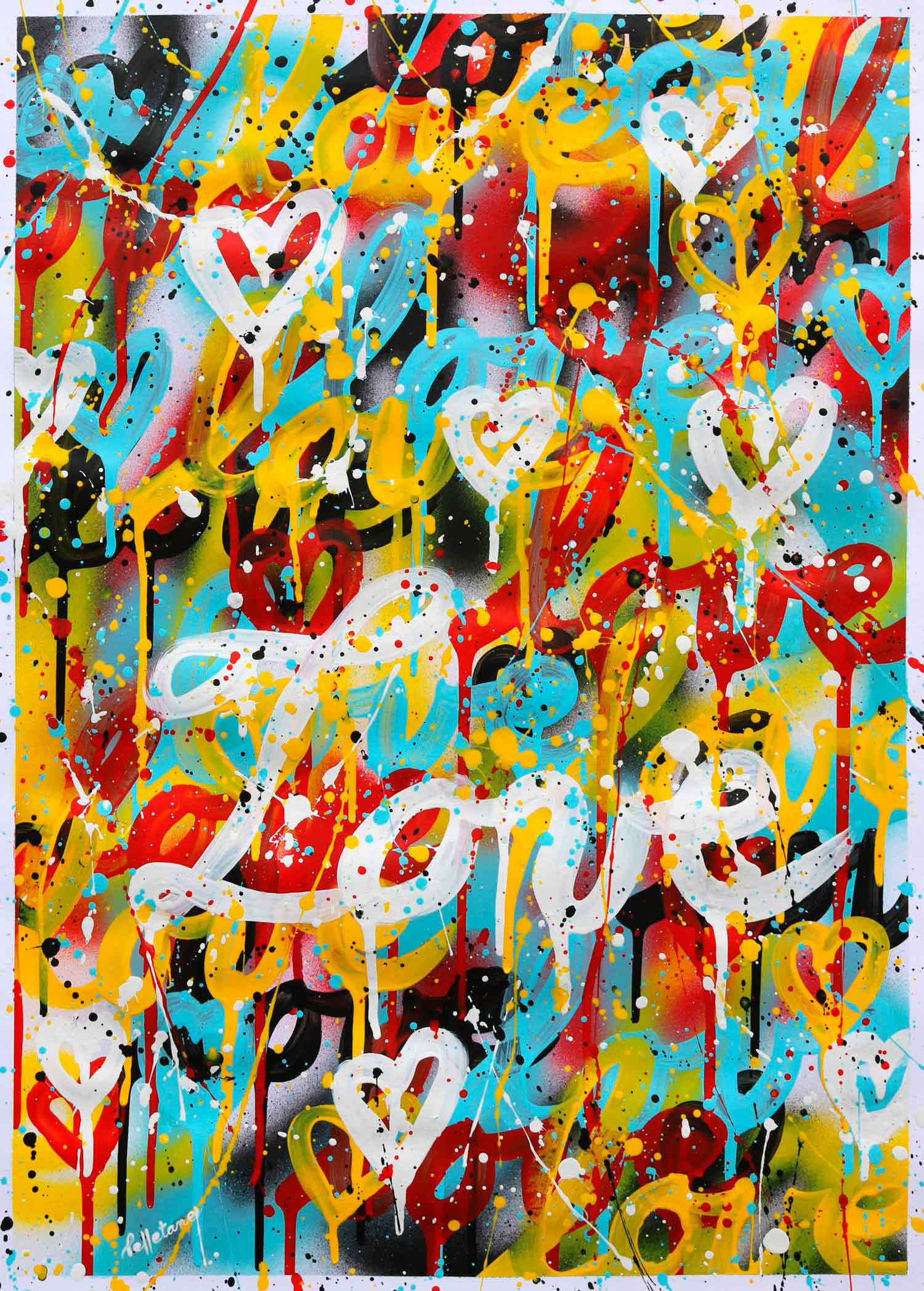 Isabelle Pelletane, Love love 11, peinture - Galerie de vente et d’achat d’art contemporain en ligne Artalistic