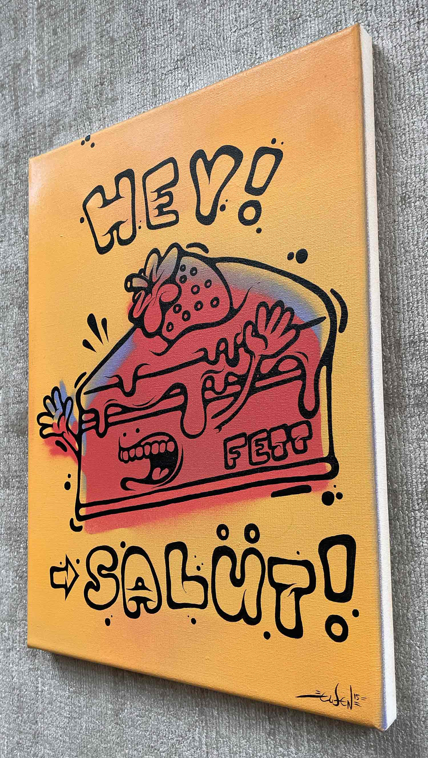 Ewen Gur, Hey Salüt, peinture - Galerie de vente et d’achat d’art contemporain en ligne Artalistic