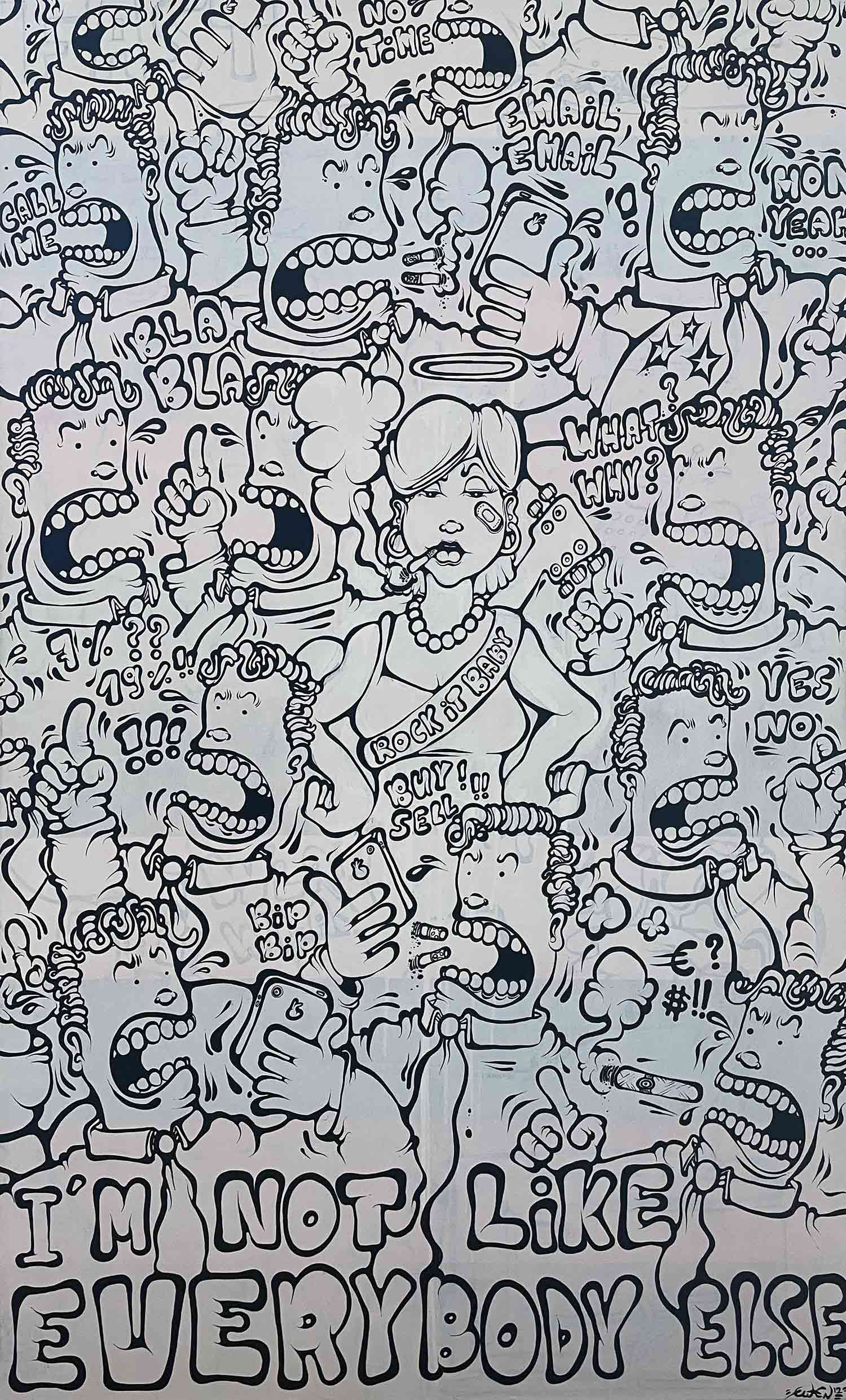 Ewen Gur, I'm not like everybody else, peinture - Galerie de vente et d’achat d’art contemporain en ligne Artalistic