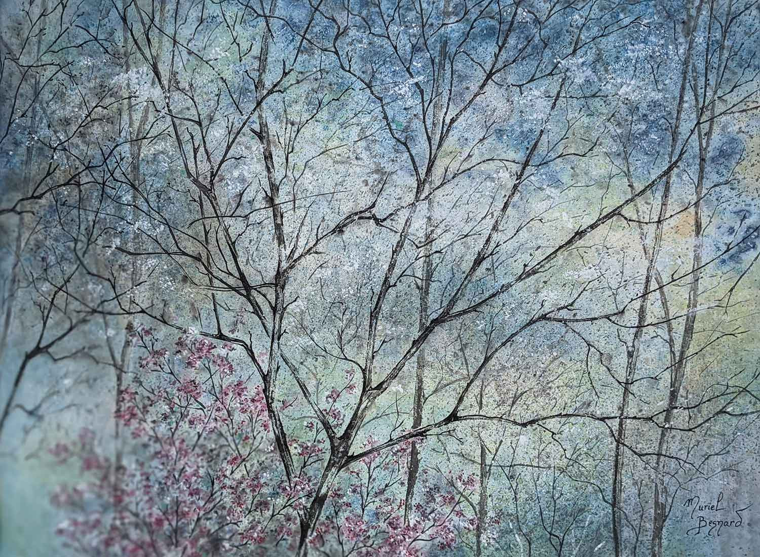 Muriel Besnard, effusion printanière, peinture - Galerie de vente et d’achat d’art contemporain en ligne Artalistic
