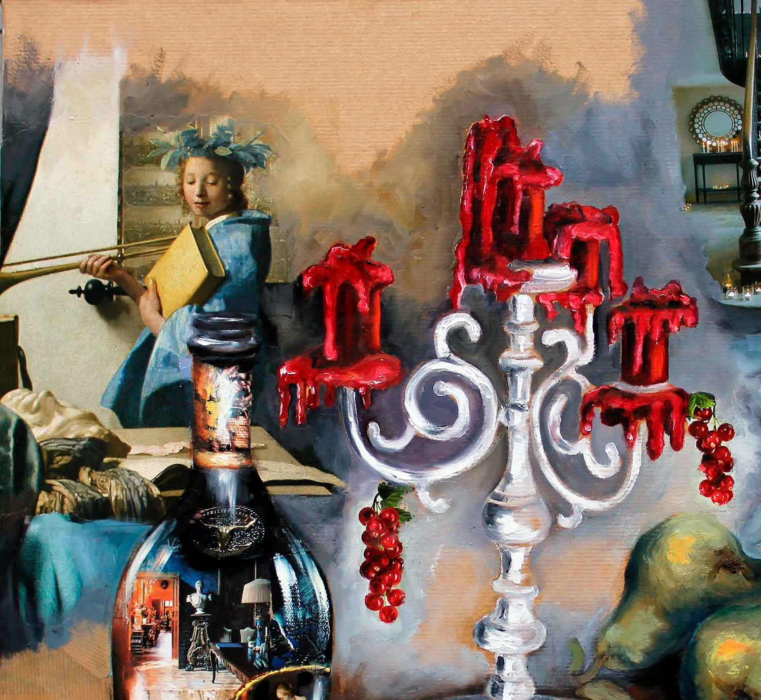 Nathalie Lemaître, D'or et d'argent, peinture - Galerie de vente et d’achat d’art contemporain en ligne Artalistic