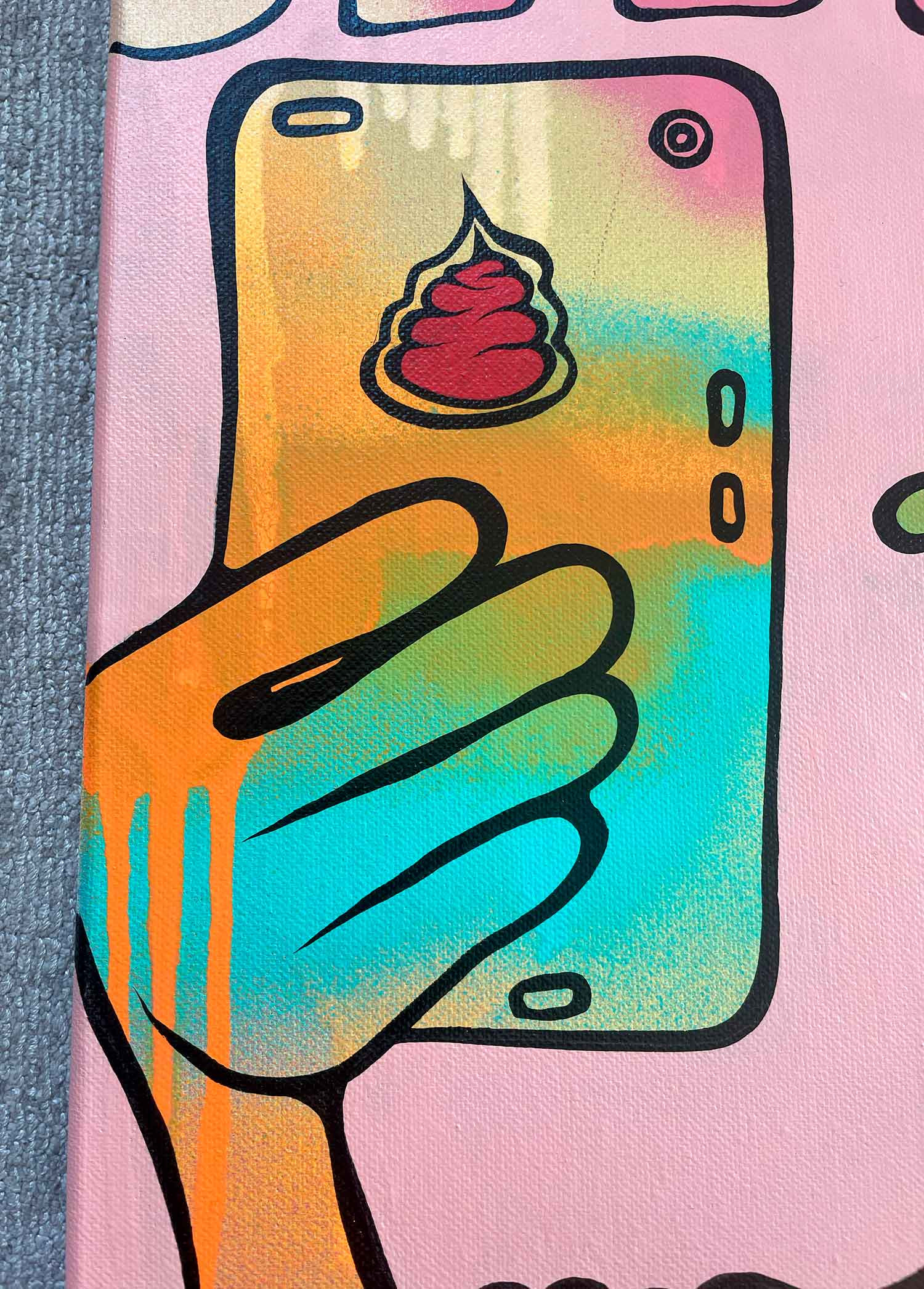 Ewen Gur, Selfie, peinture - Galerie de vente et d’achat d’art contemporain en ligne Artalistic
