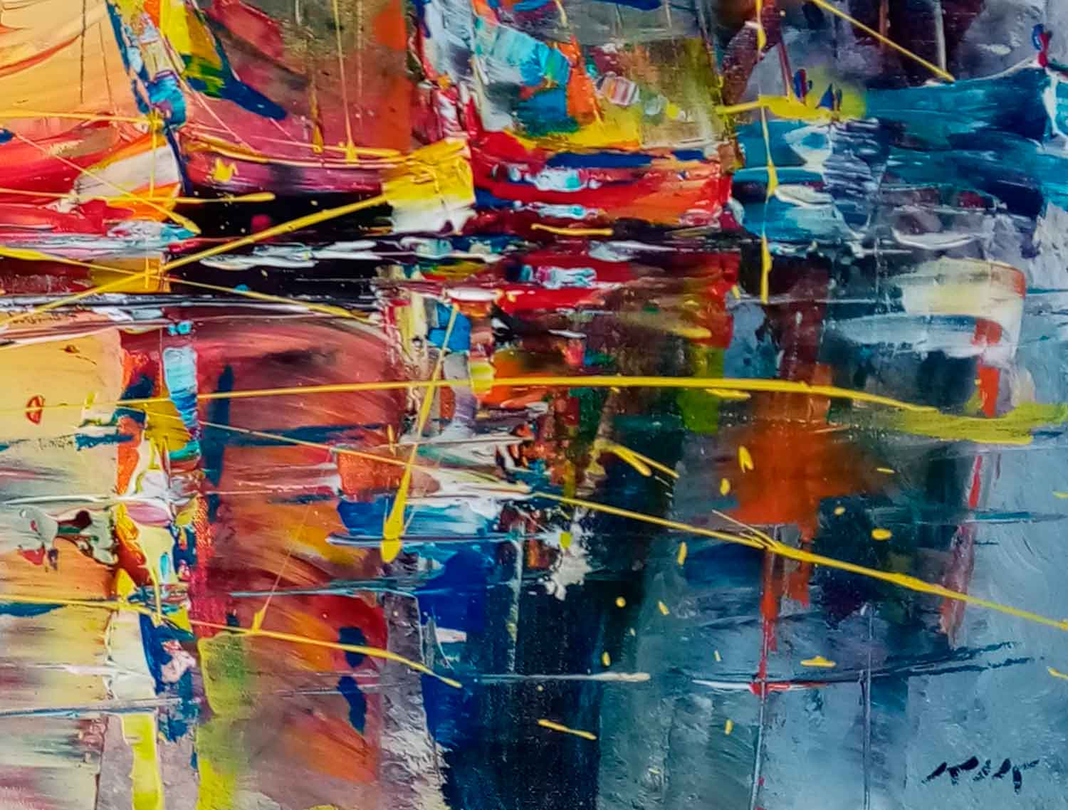 Janusz Kik, Réunion de voile, peinture - Galerie de vente et d’achat d’art contemporain en ligne Artalistic