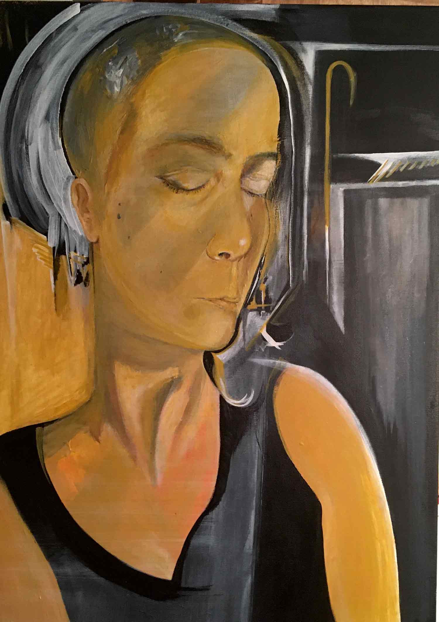 Sela, Autoportrait, peinture - Galerie de vente et d’achat d’art contemporain en ligne Artalistic