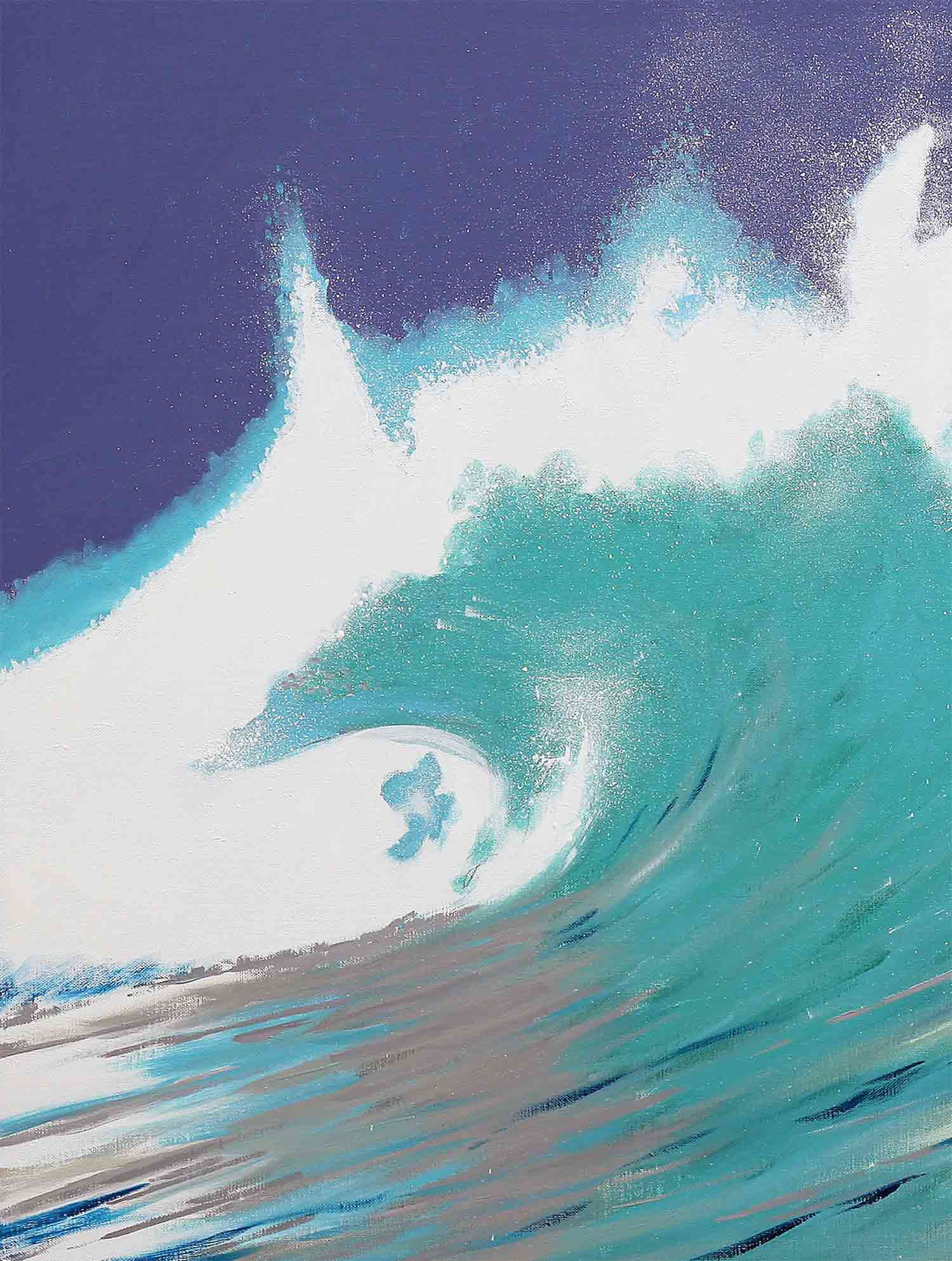 Jean-Jacques Venturini, Surfing, peinture - Galerie de vente et d’achat d’art contemporain en ligne Artalistic