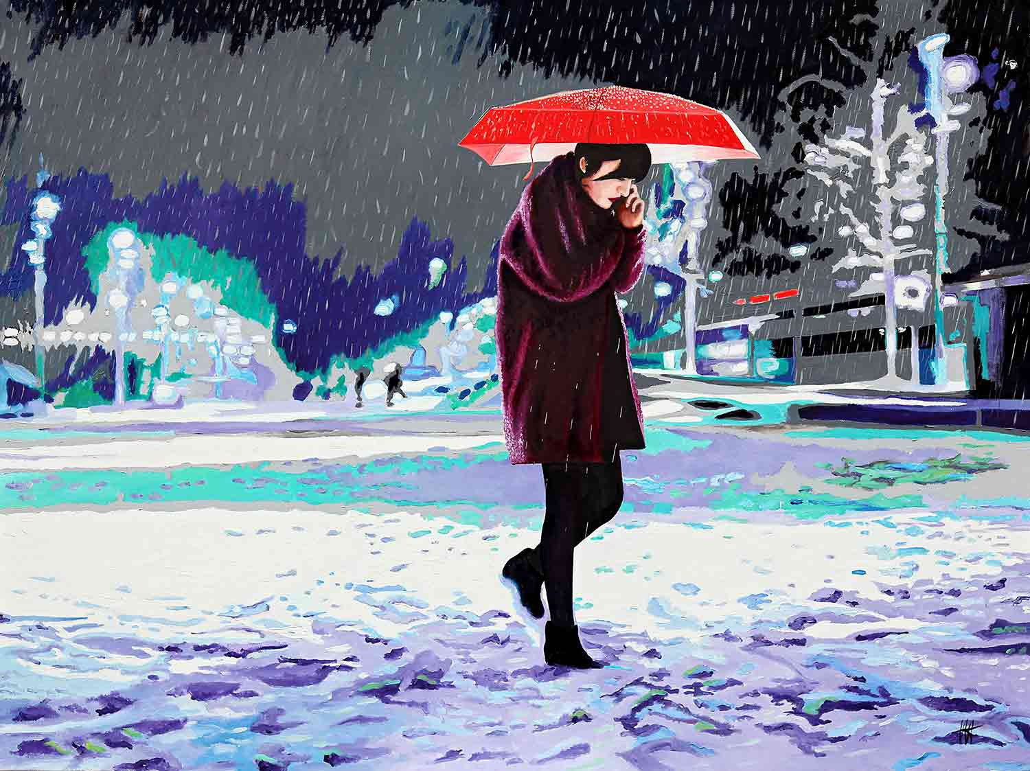 Jean-Jacques Venturini, Nuit blanche, peinture - Galerie de vente et d’achat d’art contemporain en ligne Artalistic