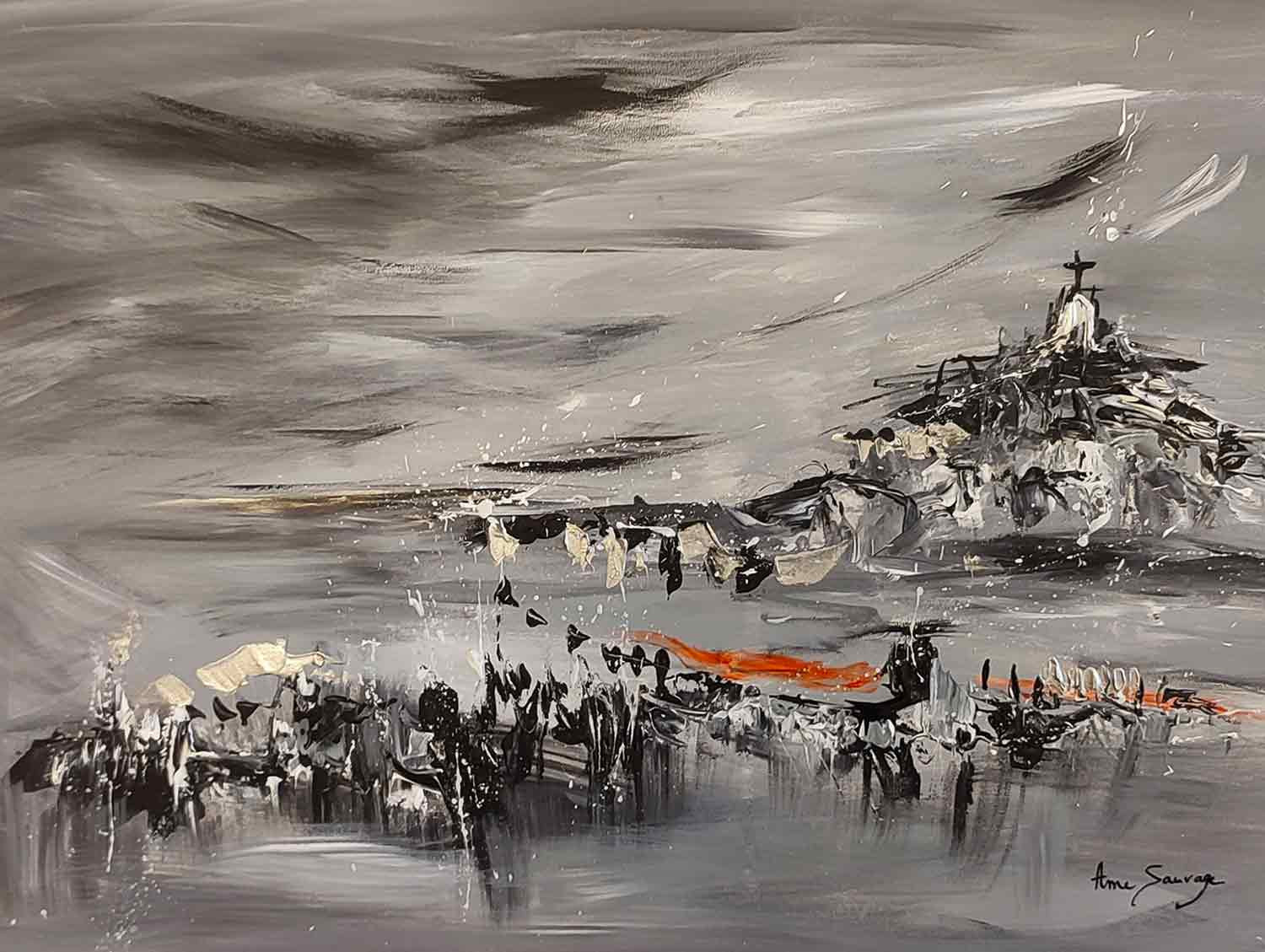 Âme Sauvage, La Croix au sommet, peinture - Galerie de vente et d’achat d’art contemporain en ligne Artalistic